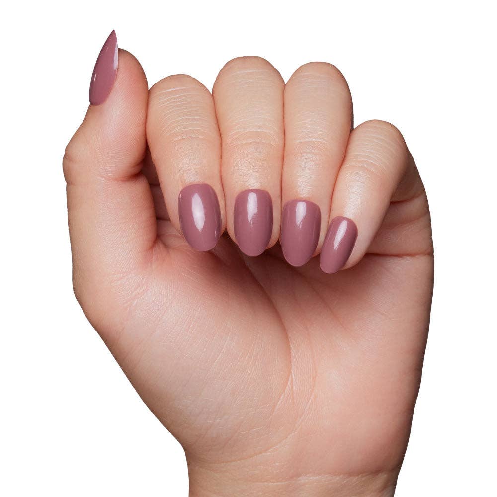 Fall Mauve Press-On Nails | Fall Solids | Short Oval-Glamnetic-The Twisted Chandelier