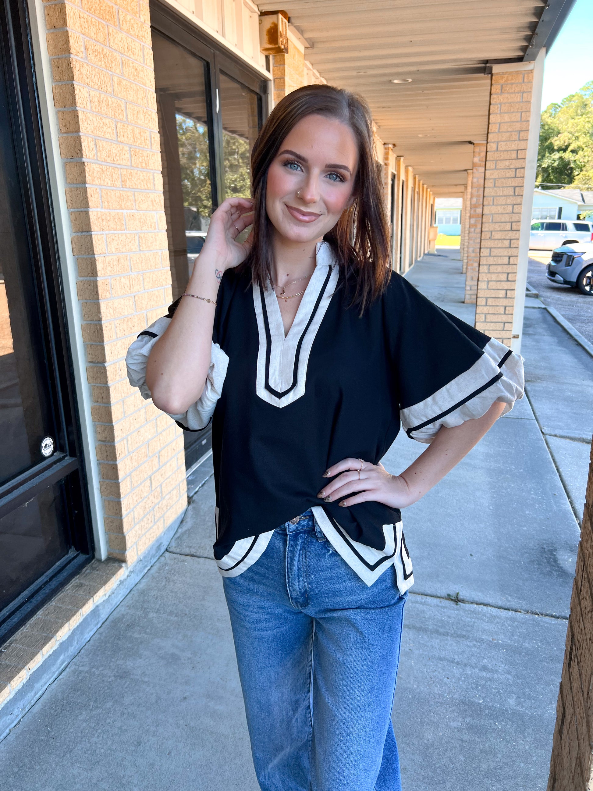 Blair Collared Pullover Top-The Twisted Chandelier-BIN A 3,FD 10/23/25,Tops Collection-The Twisted Chandelier