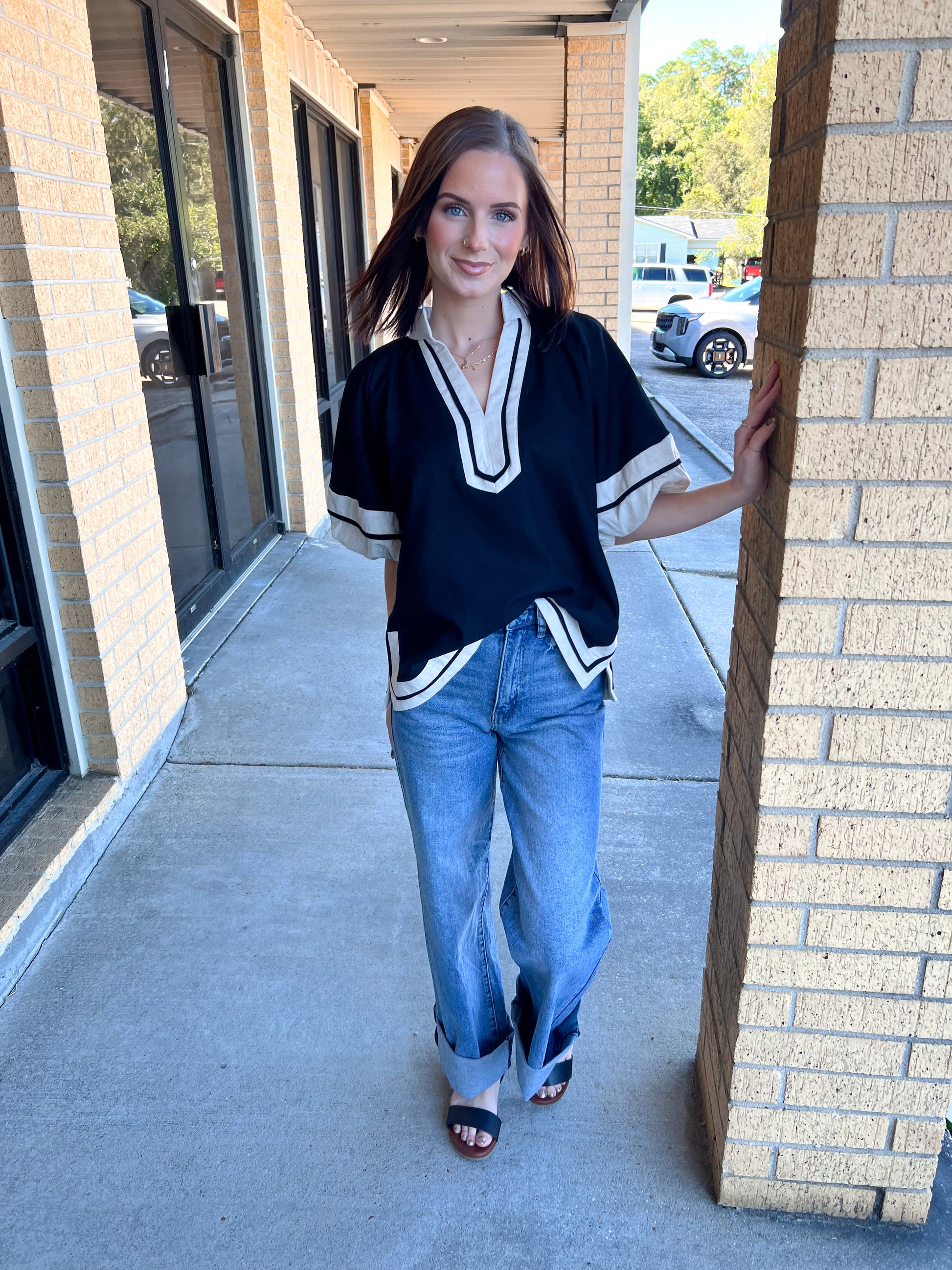 Blair Collared Pullover Top-The Twisted Chandelier-BIN A 3,FD 10/23/25,Tops Collection-The Twisted Chandelier