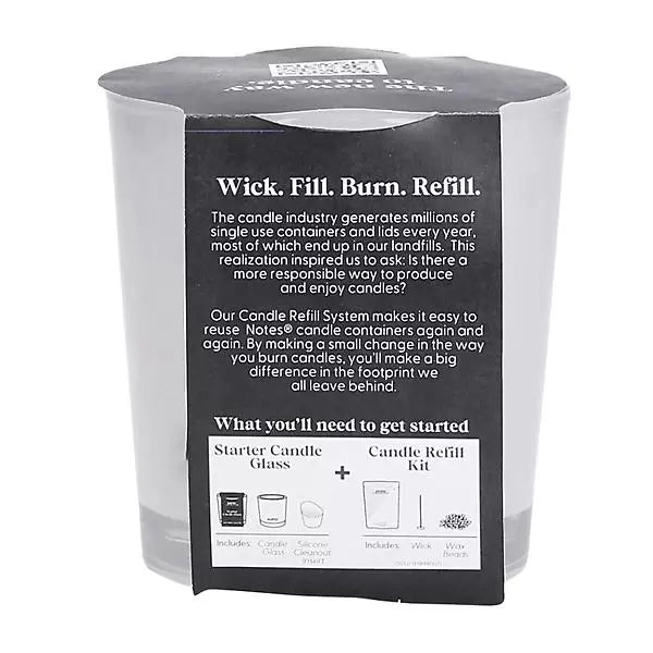 NOTES® Starter Glass and Silicone Cleanout Insert-Candles-Notes Candles-The Twisted Chandelier