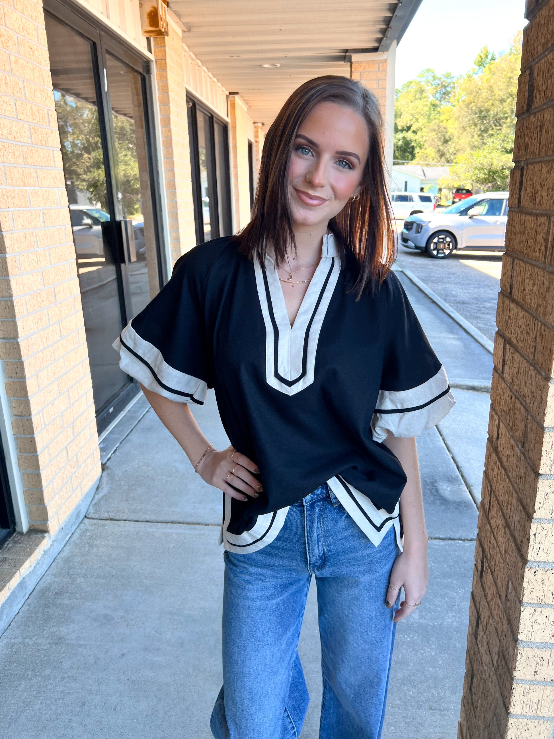 Blair Collared Pullover Top-The Twisted Chandelier-BIN A 3,FD 10/23/25,Tops Collection-The Twisted Chandelier