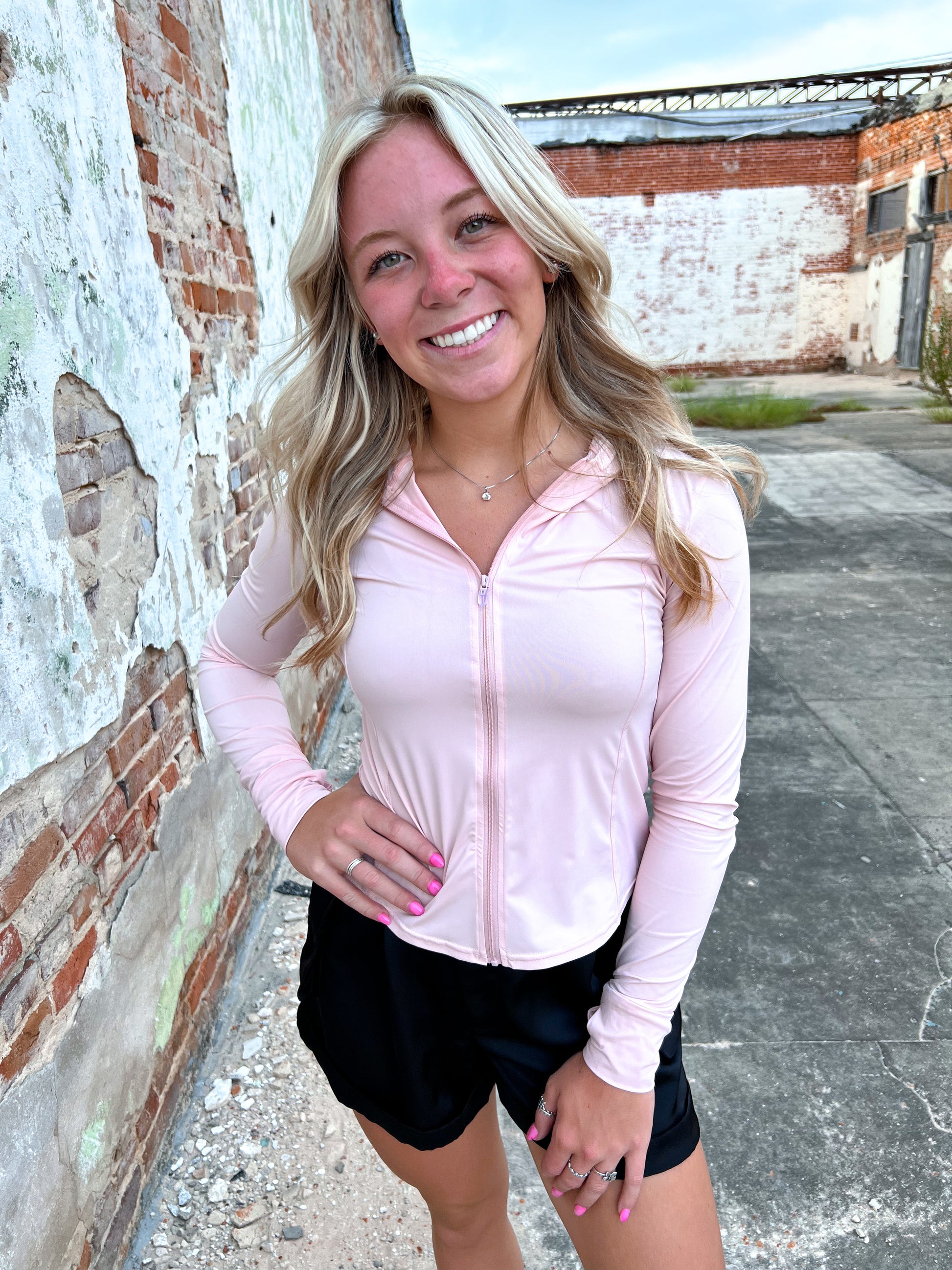 Katie Dry Fit Zip Up Lightweight Jacket-Apparel & Accessories-blu pepper-11/13/24,1st md,Bin a4,OGP 52.99,Tops Collection-The Twisted Chandelier