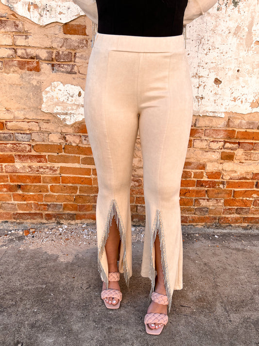 Sadie Rhinestone Fringe Hem Suede Bellbottoms-Bell Bottoms-Vocal-05/15/24,1st md,bottoms,Max Retail,punchy,rodeo,t5,western,western & concert-The Twisted Chandelier