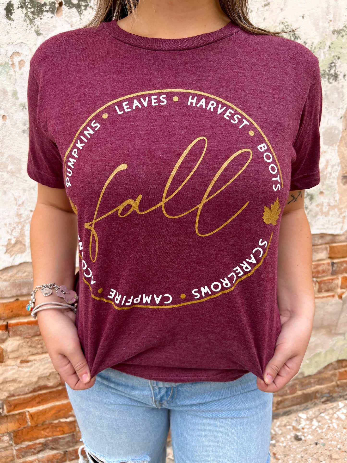 Fall Time Graphic Tee-Graphic T-Shirt-The Twisted Chandelier-$25 & Under Sale,09/12/23,Max Retail,Tops Collection-The Twisted Chandelier