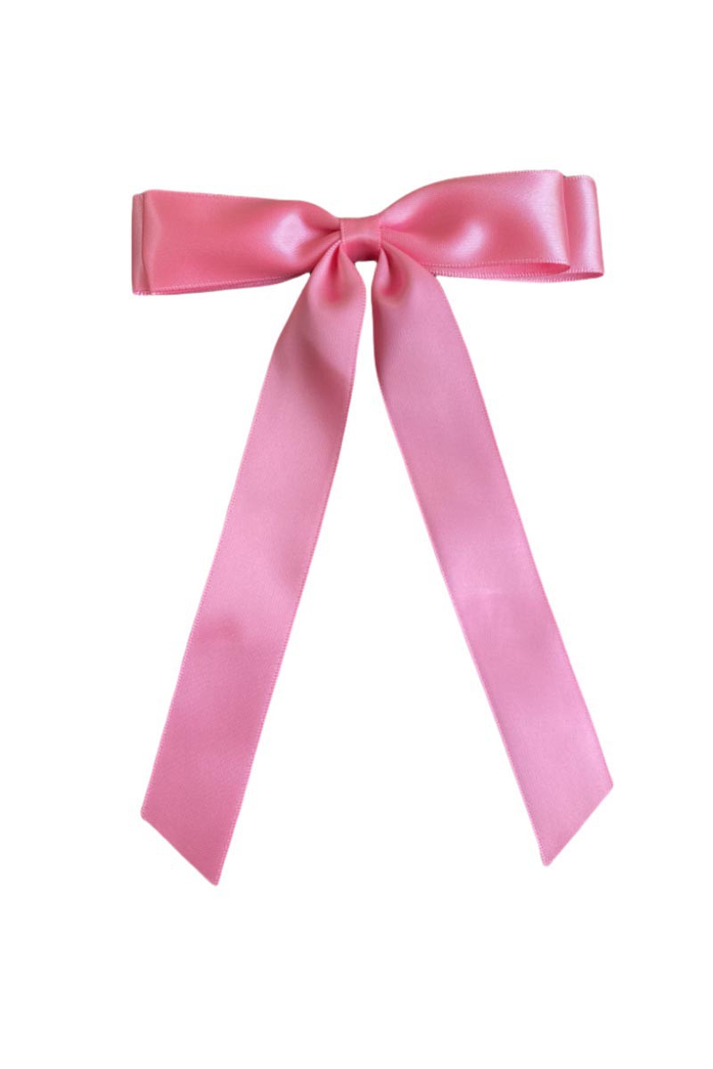 Satin Bow Hair Clip - Pink-Hair Claws & Clips-Swan Madchen-Accessories,Created - 01/15/24,FD JAN 24-The Twisted Chandelier