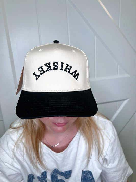 WHISKEY Upside Down Vintage Trucker Hat-Katydid-The Twisted Chandelier