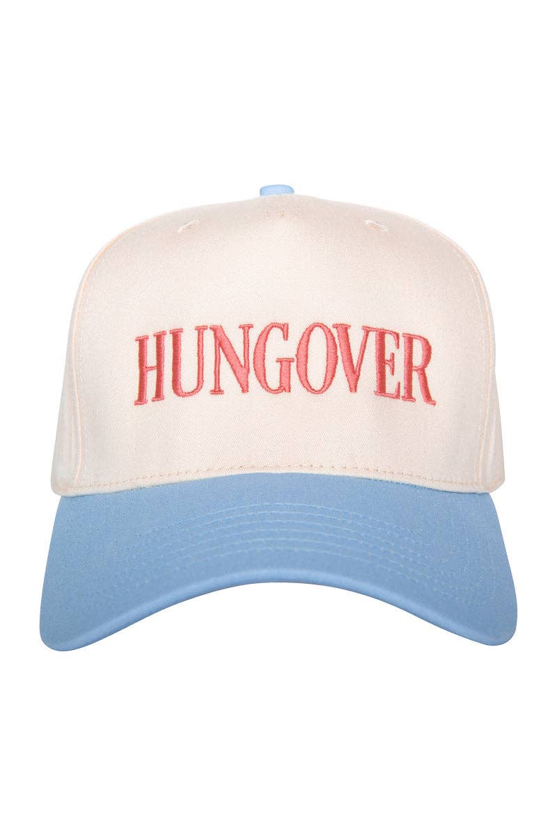 HUNGOVER Vintage Trucker Hats For Women-Katydid-FD 05/13/25-Light Blue and Tan-The Twisted Chandelier