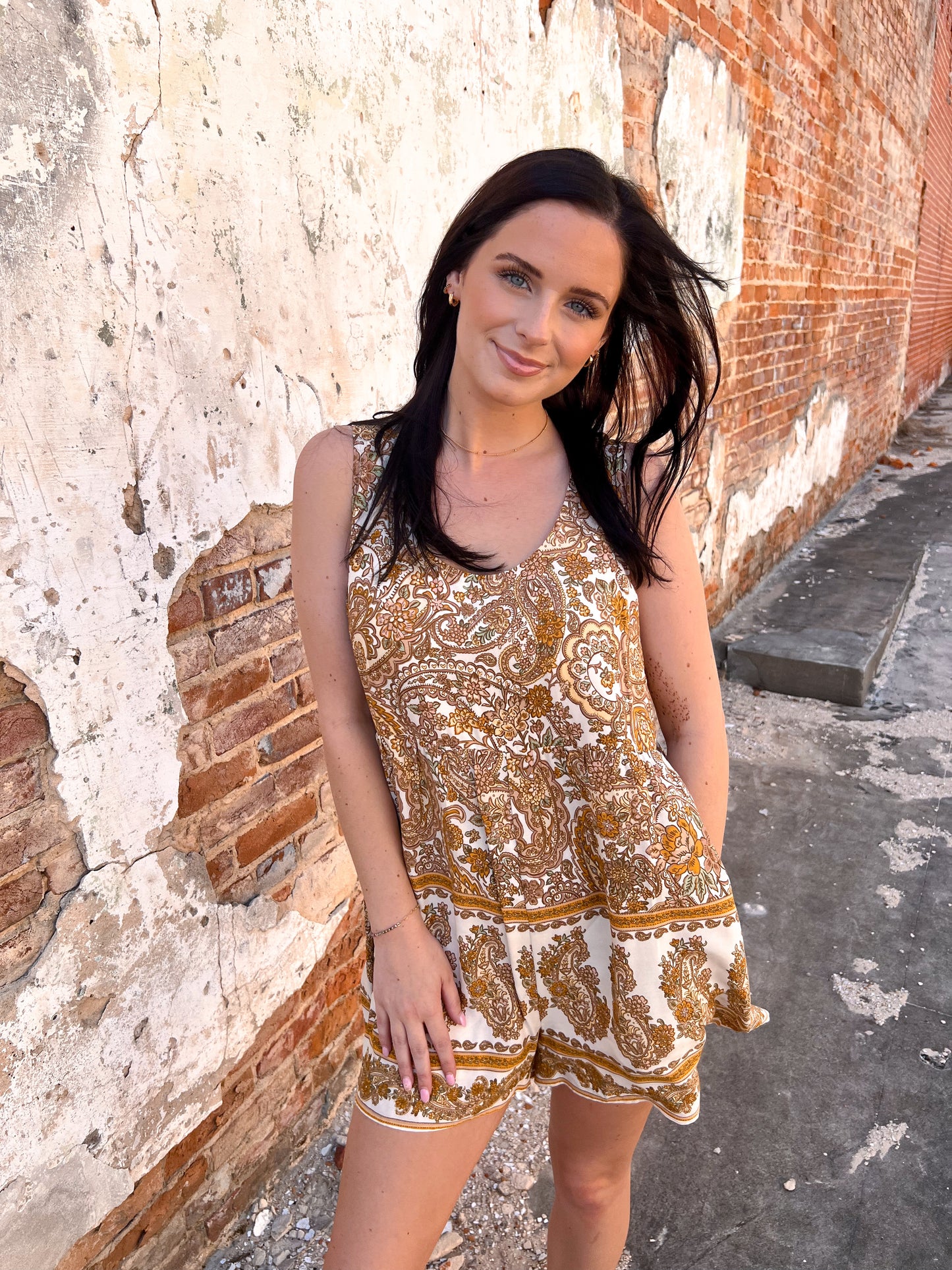 Haven Paisley Print Sleeveless Romper-Apparel & Accessories-Heyson-& Jumpsuits,08/08/24,1st md,BIN A 3,DJR,Dresses,ER1175,Fd 05/28/24,Max Retail,Rompers-The Twisted Chandelier