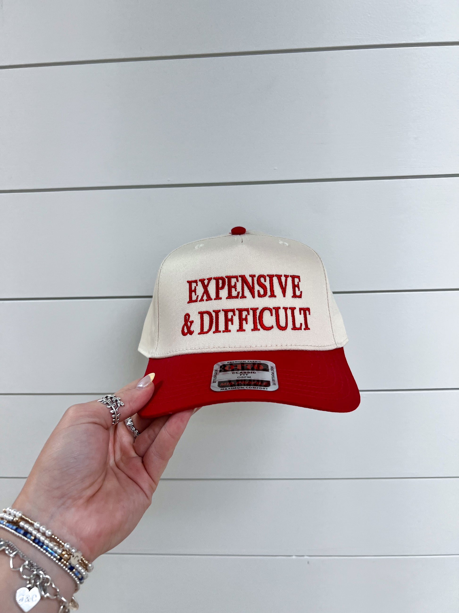 Expensive & Difficult Embroidered Trucker Hat-LC Elizabeth-The Twisted Chandelier