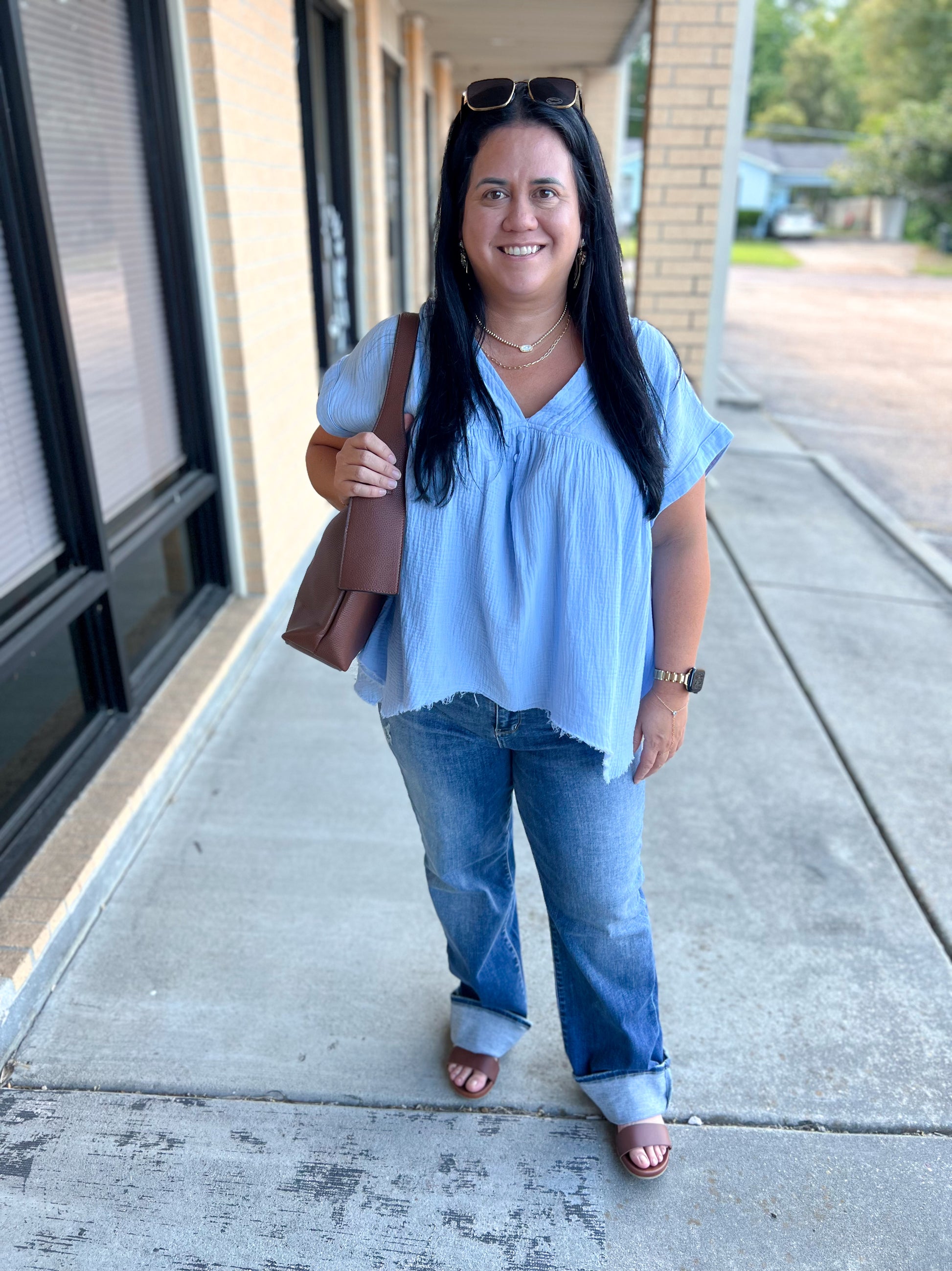 Lennie Cotton Gauze Short Sleeve Top-Oddi-Bin B4,FD 08/12/25,Tops Collection-The Twisted Chandelier