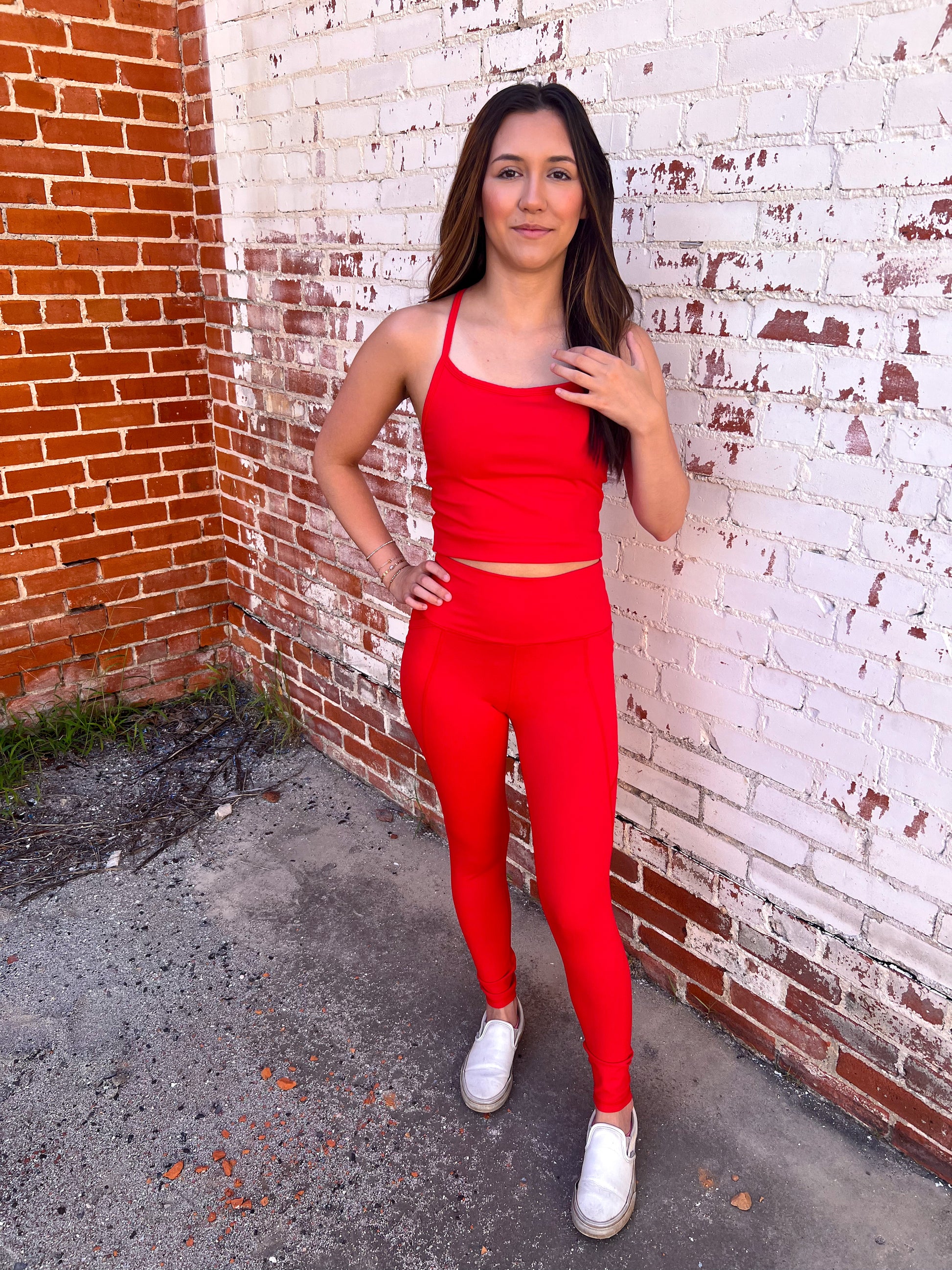 Lilly Tapered Band Essential Solid Highwaist Leggings-Active Wear-Mono B-09/13/25,Bin B1,bottoms,FD 01/07/25,OGP 28.99-The Twisted Chandelier