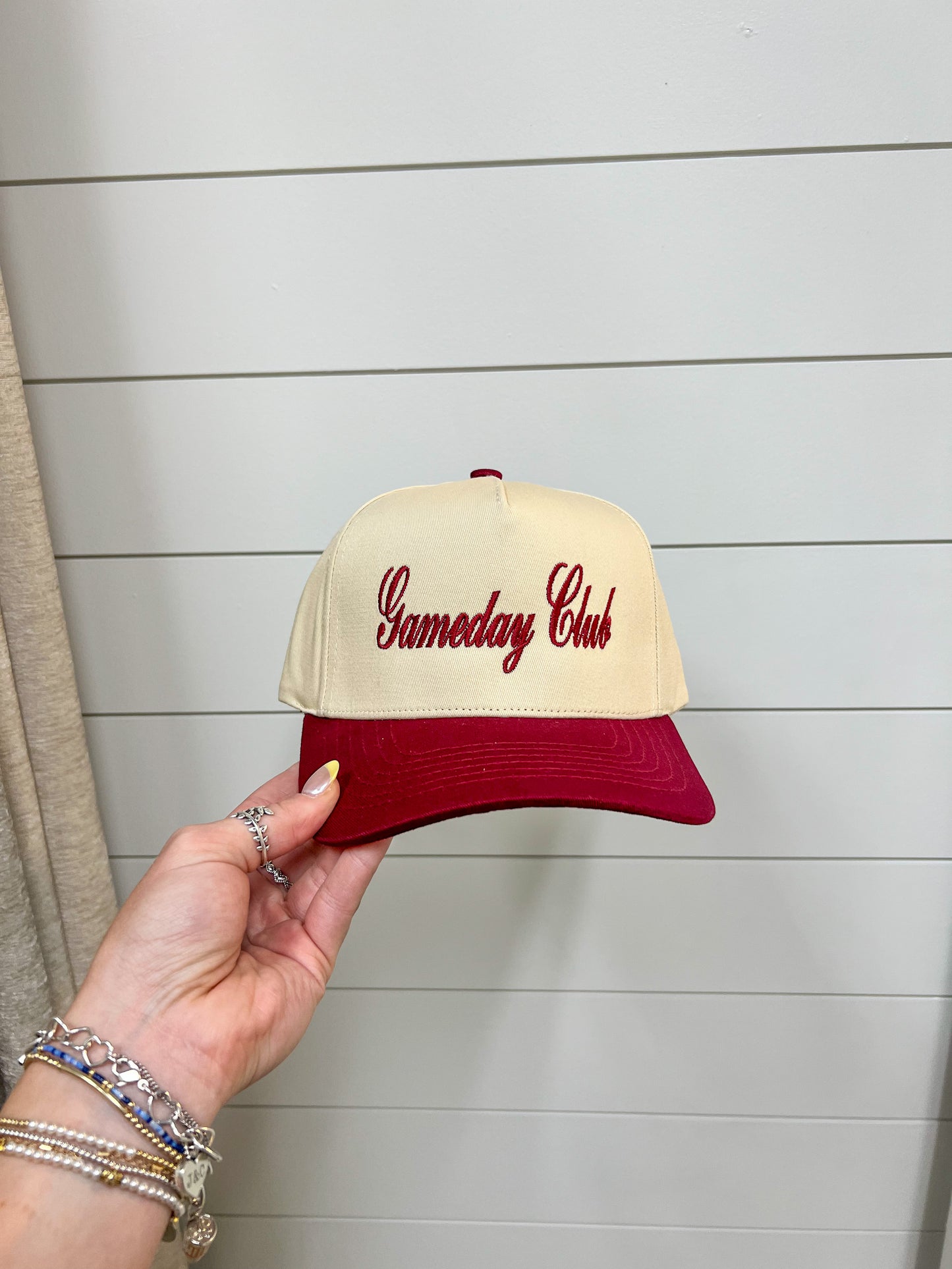Gameday Club Embroidery Baseball Cap-Fashion City-fd 08/08/25-The Twisted Chandelier