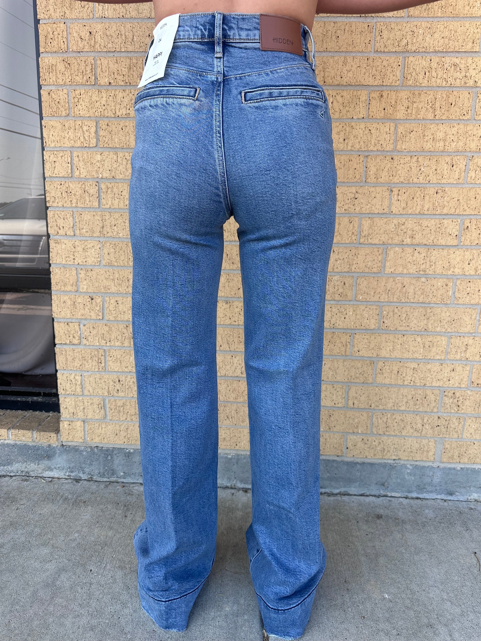 Reese Medium Dark Stretch High Rise Comfort Flare Jeans-Hidden Jeans-Bin b6,bottoms,FD 8/5/25-The Twisted Chandelier