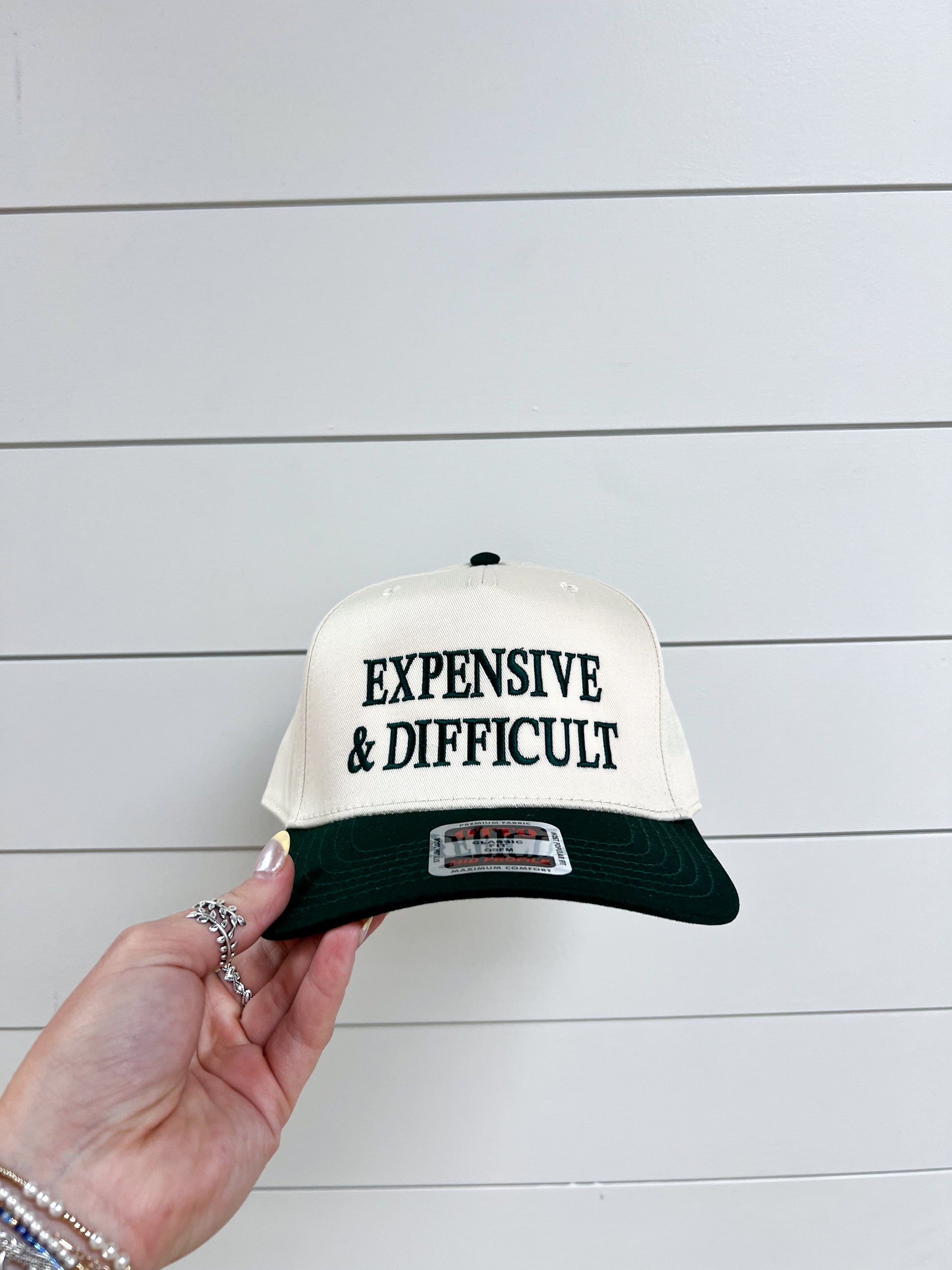 Expensive & Difficult Embroidered Trucker Hat-LC Elizabeth-The Twisted Chandelier