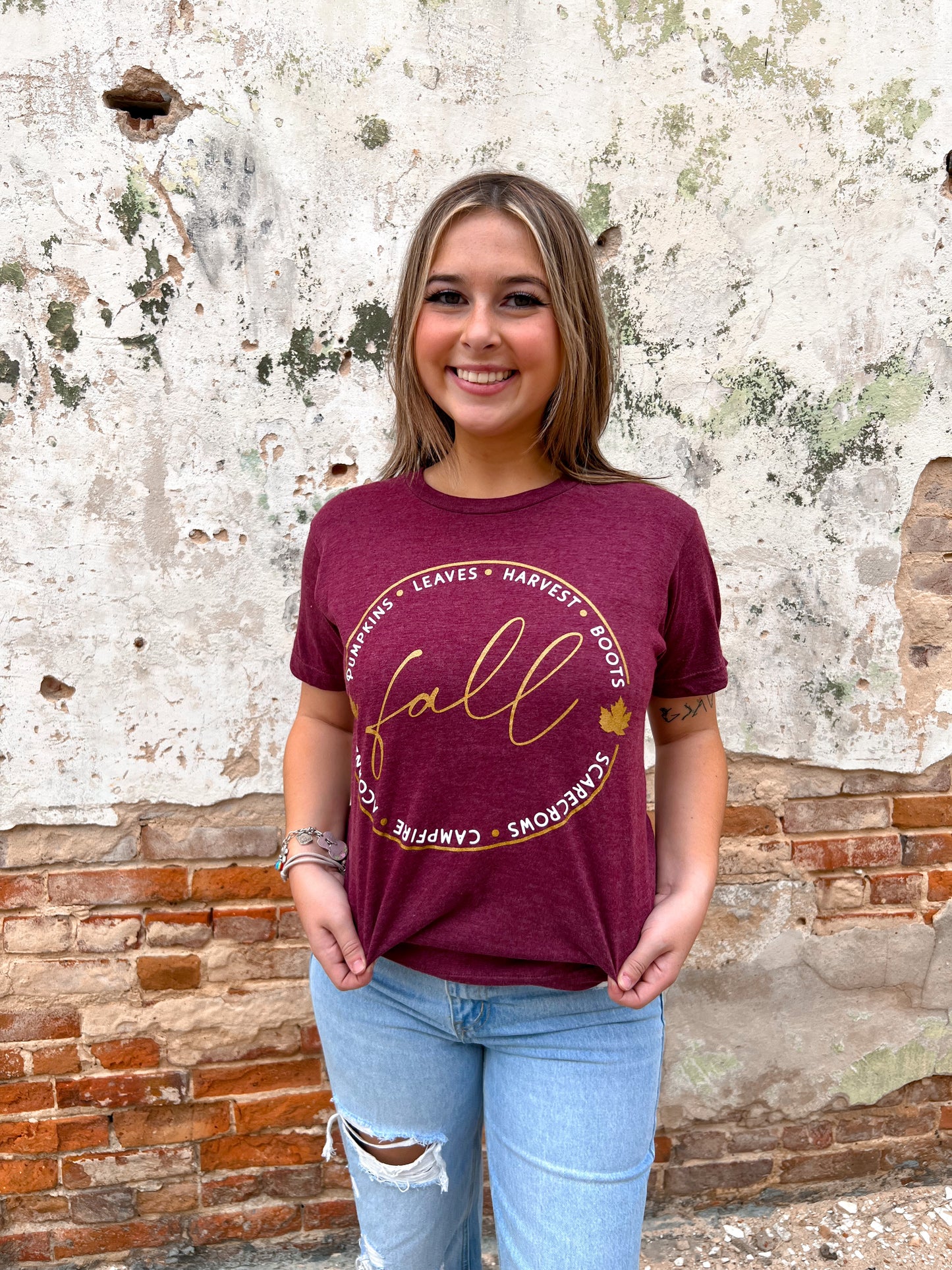 Fall Time Graphic Tee-Graphic T-Shirt-The Twisted Chandelier-$25 & Under Sale,09/12/23,Max Retail,Tops Collection-The Twisted Chandelier