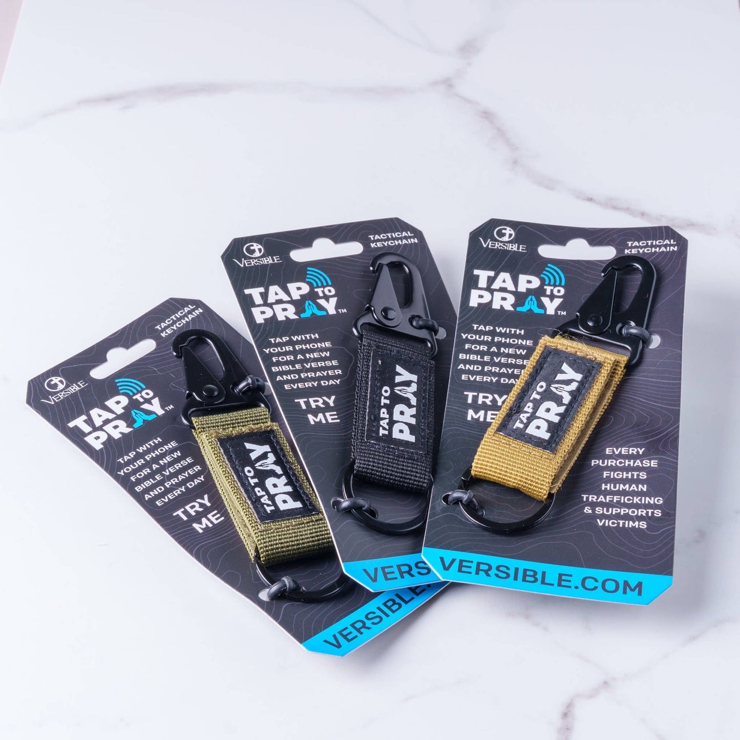 Tap To Pray™ - Tactical Carabiner Keychain-Versible-The Twisted Chandelier
