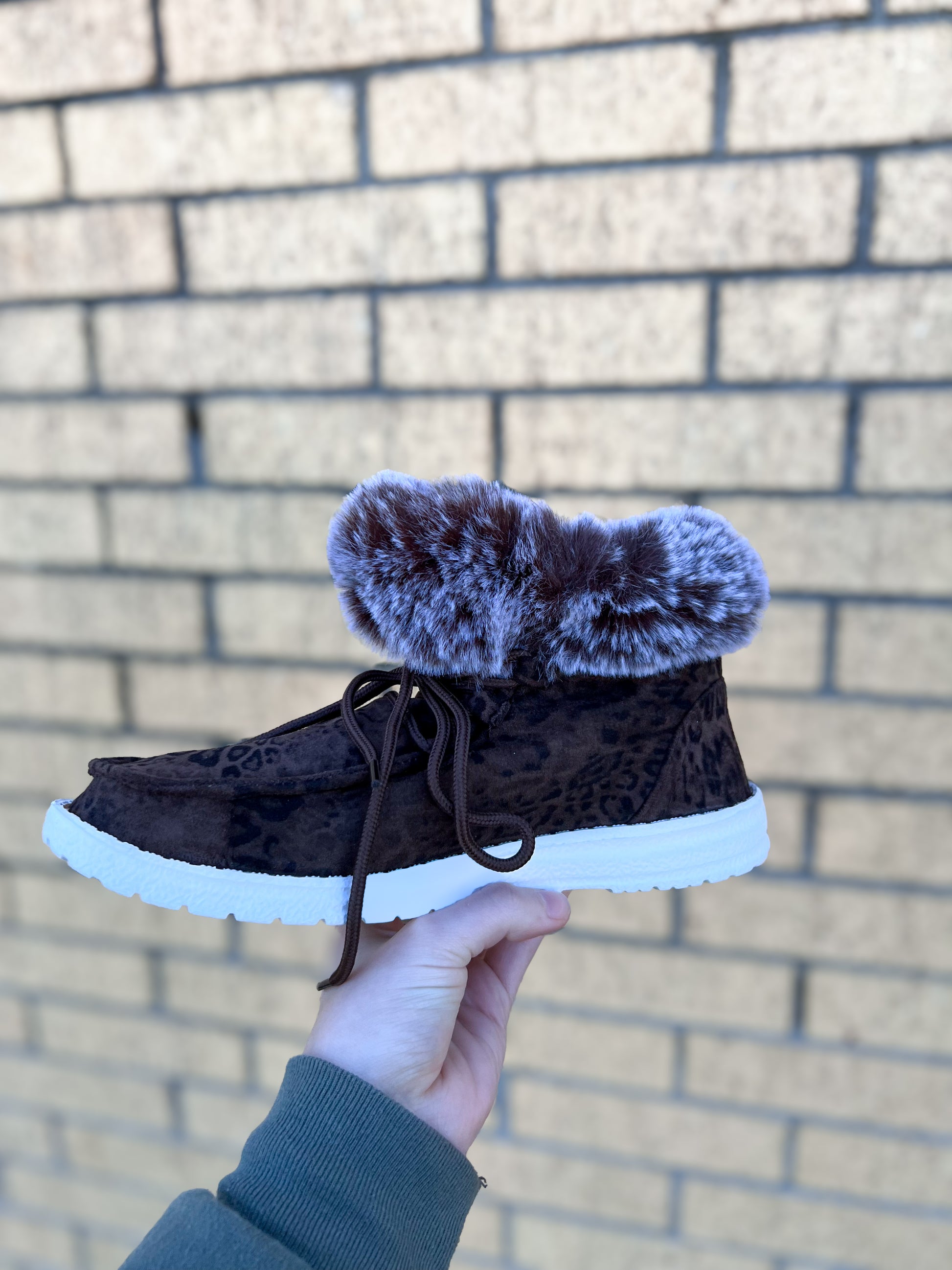 Fancy Taupe Leopard Faux Fur Lined High Top Shoes Gypsy jazz-Shoes-GYPSY JAZZ/VERY G/WOLF BRANDS-05/15/24,1st md,GJSP0236,Max Retail-The Twisted Chandelier