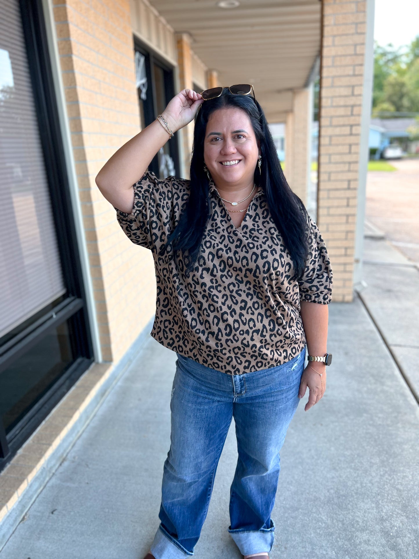 Nyx Drop Shoulder Leopard Top-top-jodifl-08/29/25,Bin B4,FD 08/26/25,G14258-2,OGP 59.99,Tops Collection-The Twisted Chandelier