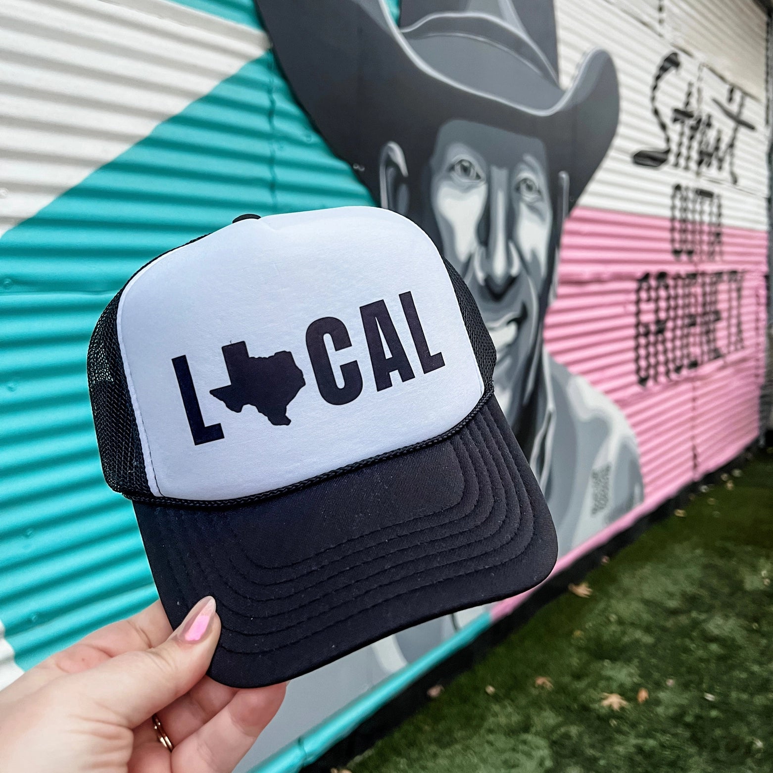 Local Snapback Foam Trucker Hat-Trucker Hat-Turquoise & Tequila-CR 04/21/25-The Twisted Chandelier