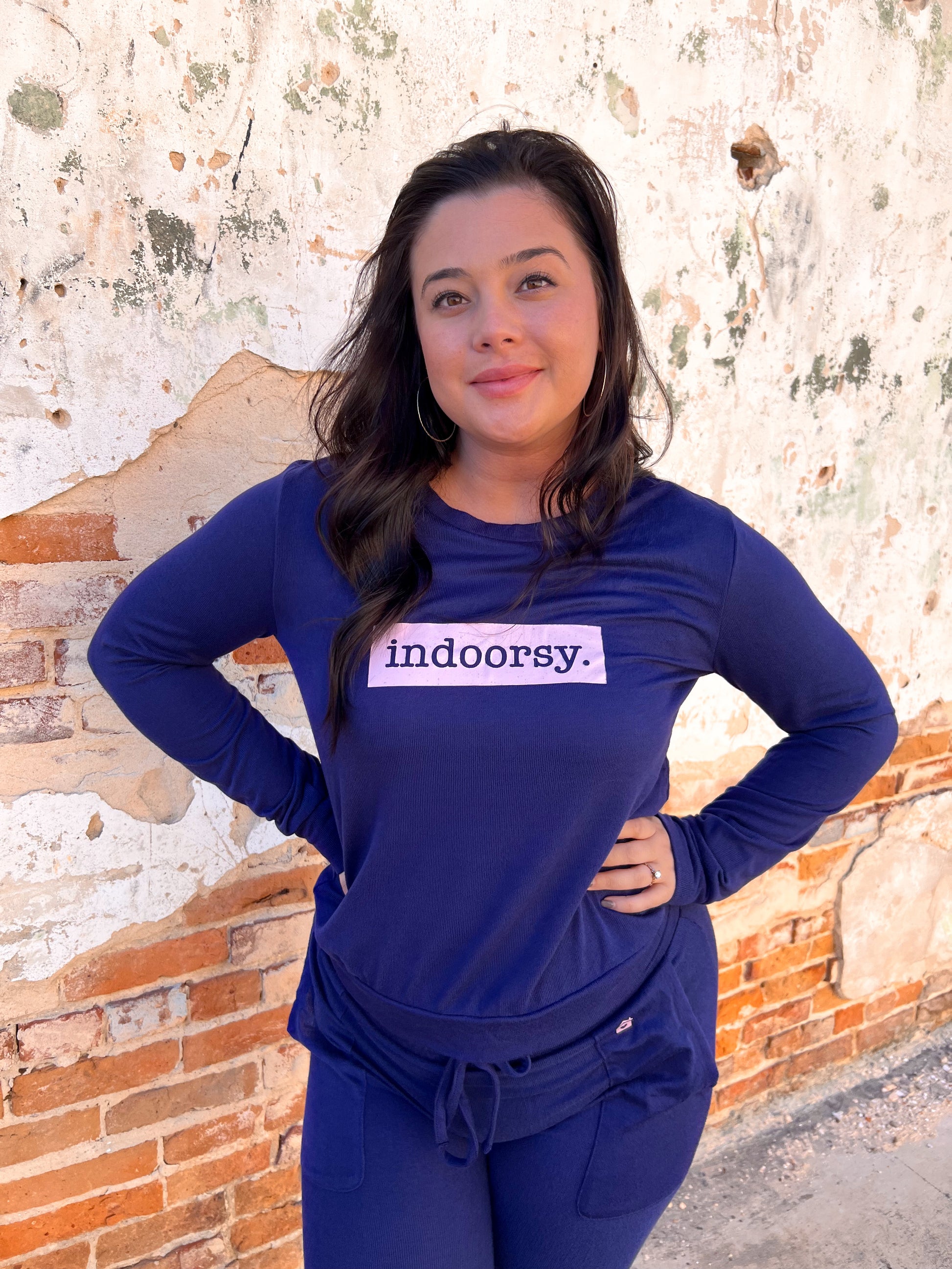 Hello Mello Indoorsy Lounge Sweater-Loungewear-HELLO MELLO-$25 & Under Sale,05/15/24,1st md,BIN D3,JAN2022-The Twisted Chandelier