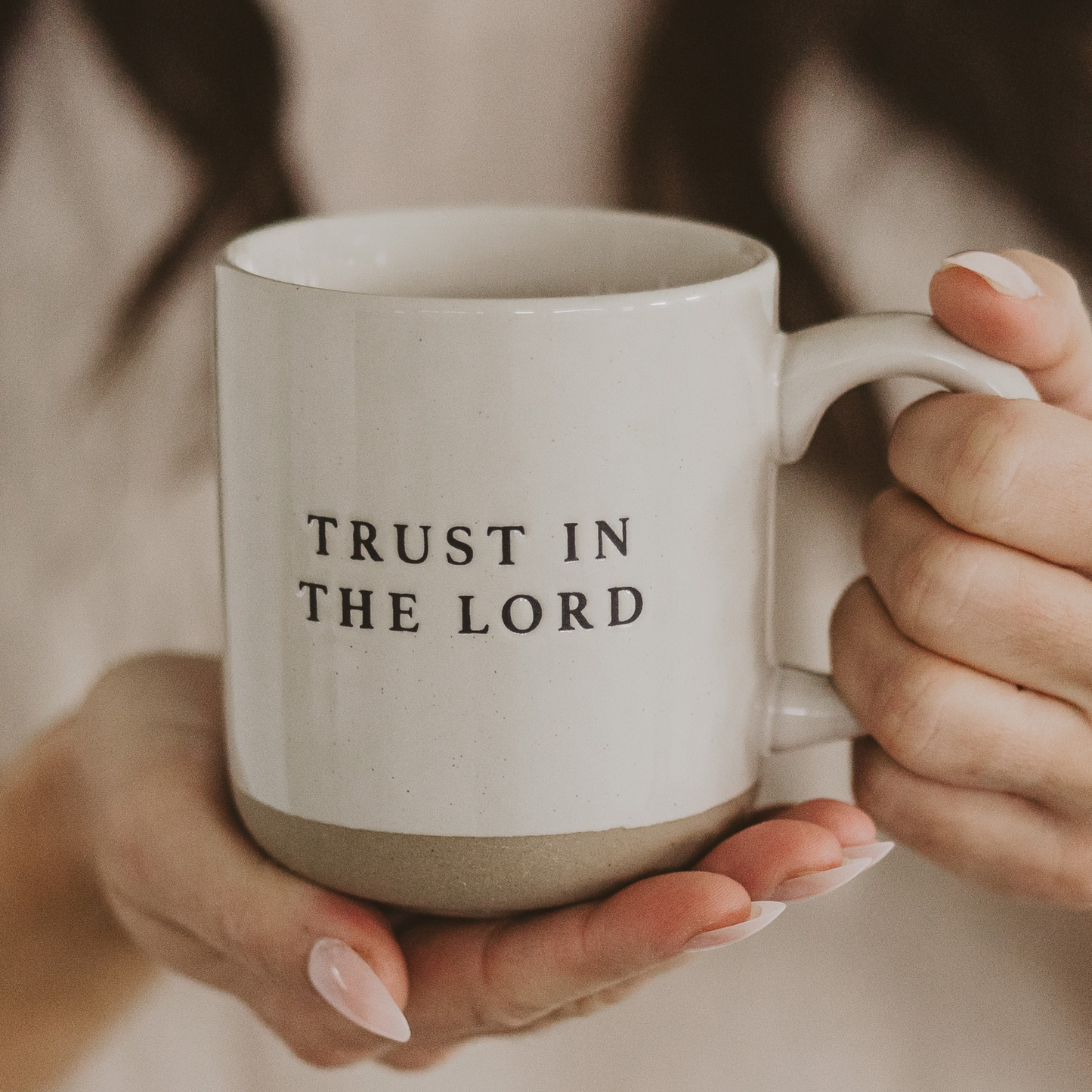 Trust In The Lord Stoneware Coffee Mug - Home Decor-Sweet Water Decor-The Twisted Chandelier