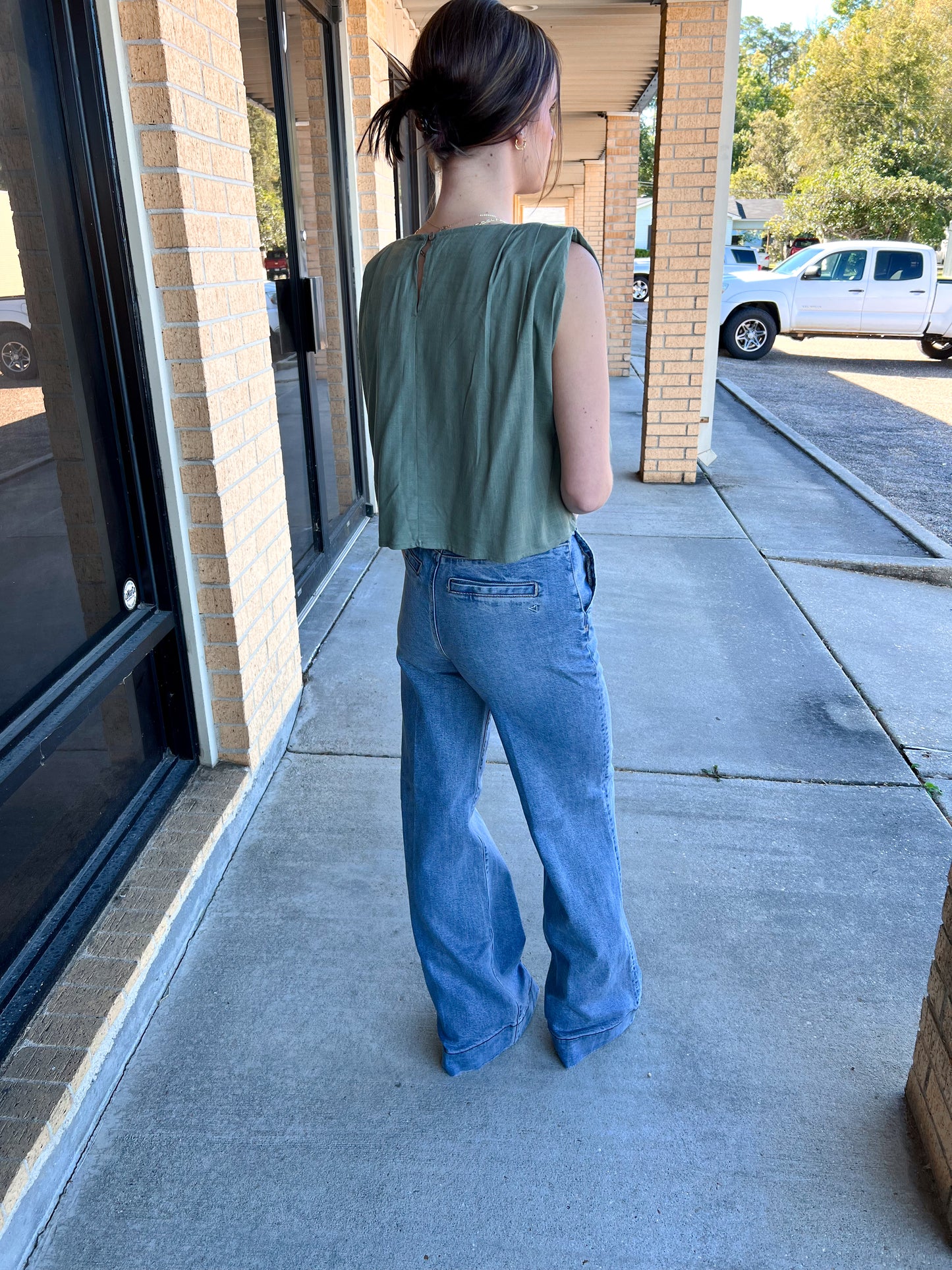 Reese Medium Dark Stretch High Rise Comfort Flare Jeans-Hidden Jeans-Bin b6,bottoms,FD 8/5/25-The Twisted Chandelier