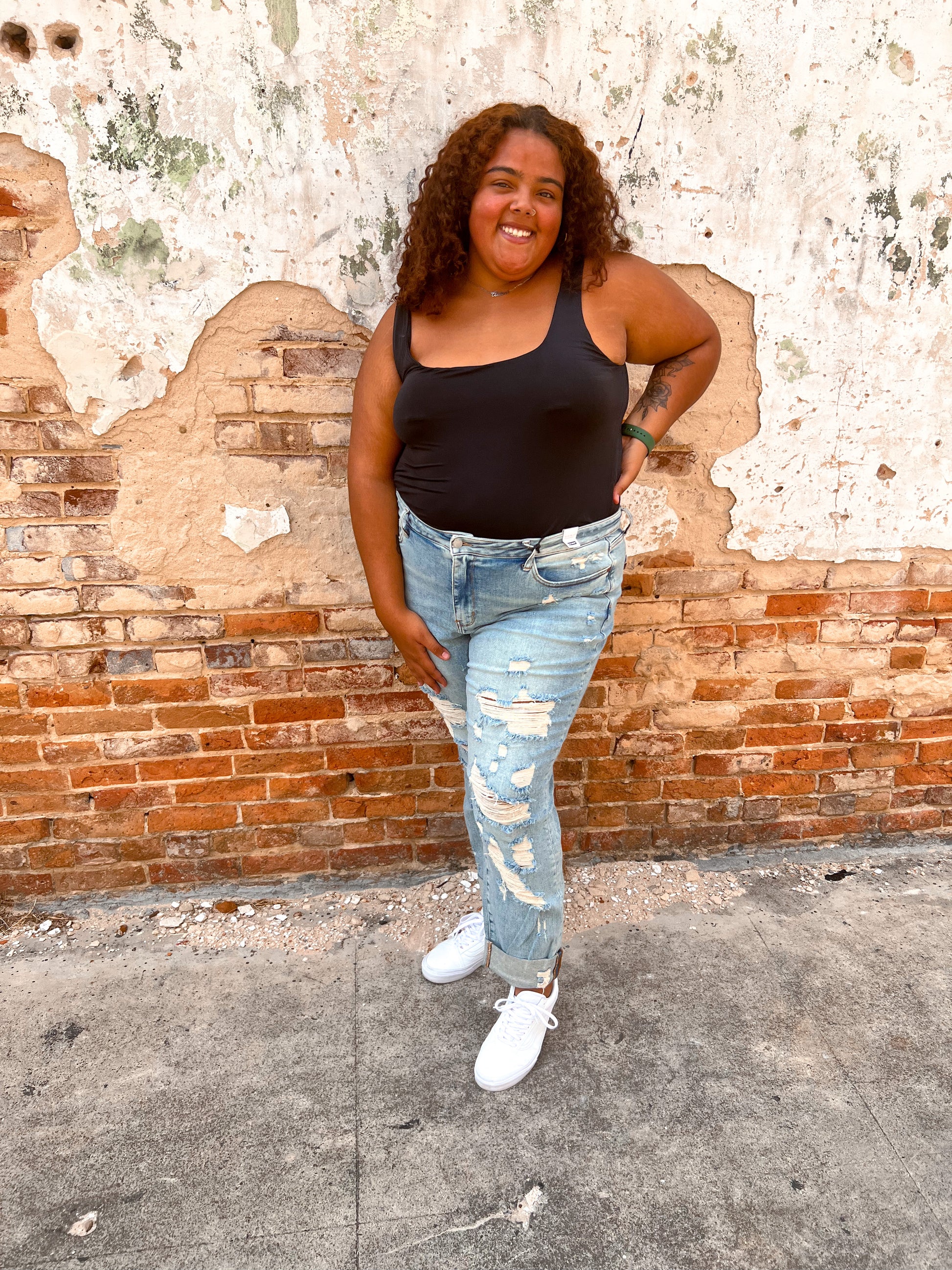 Gabriella Square Neck Tank Bodysuit- Plus-Shirt-Kori America-$25 & Under Sale,04/25,05/27/24,1st md,BIN A 3,Max Retail,Tops Collection-The Twisted Chandelier