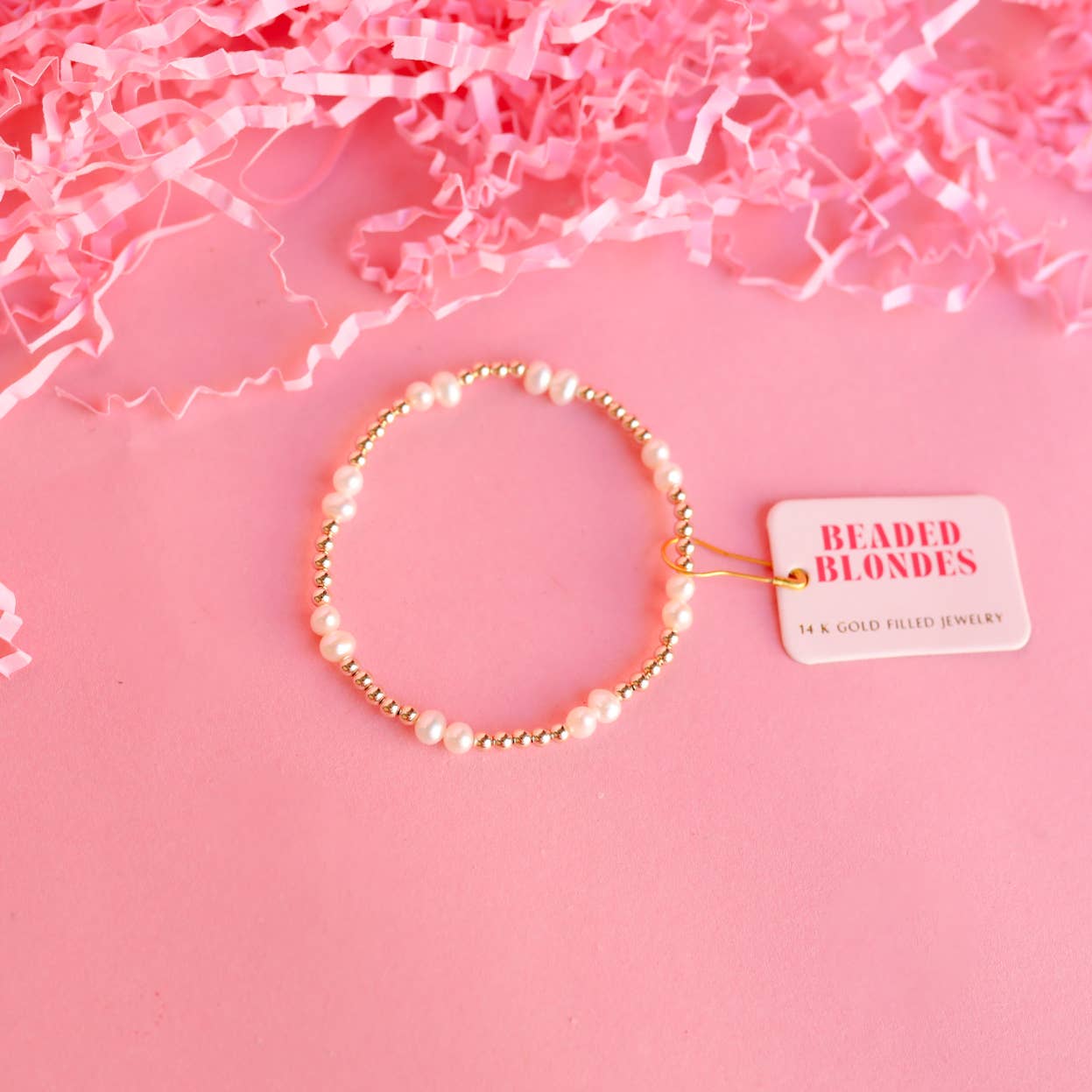 Coastal Pearl Bracelet in Gold-Beaded Blondes-The Twisted Chandelier