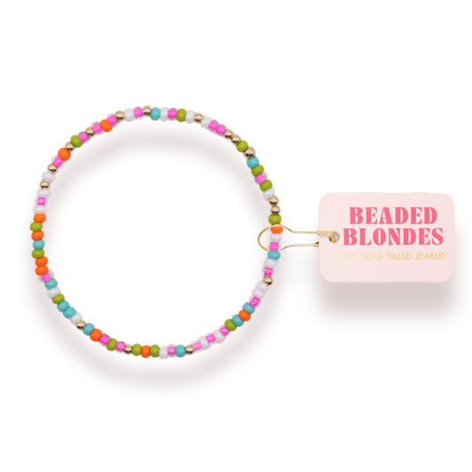 Groovy Sprinkle Anklet-Beaded Blondes-The Twisted Chandelier