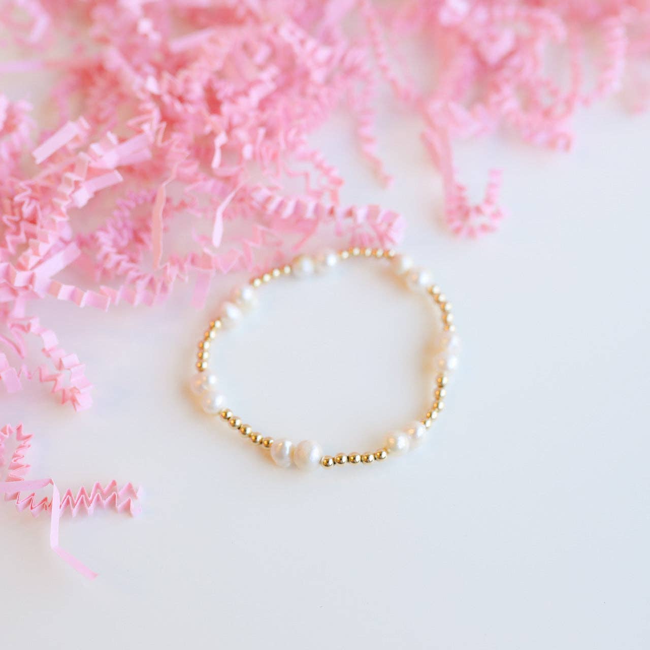 Coastal Pearl Bracelet in Gold-Beaded Blondes-The Twisted Chandelier