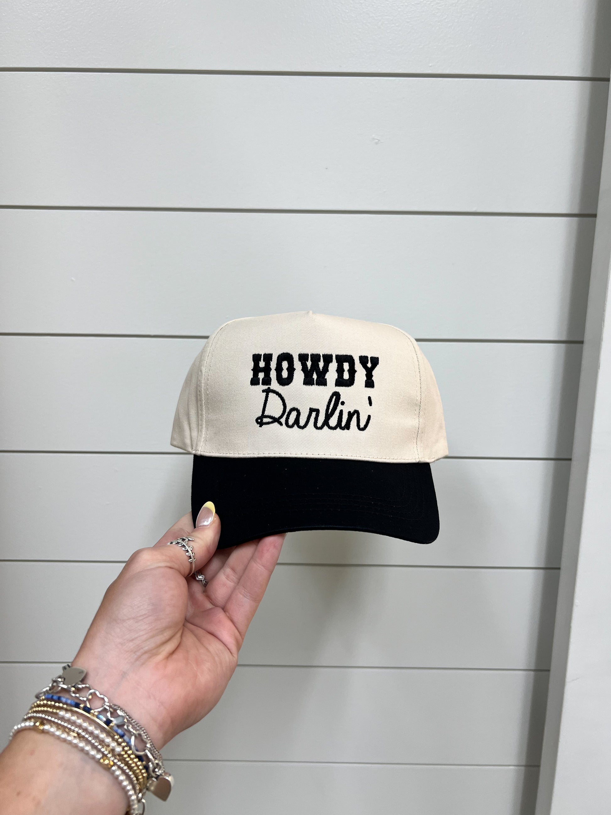 Western Howdy Darlin Embroidery Baseball Cap-David And Young-fd 08/08/25-The Twisted Chandelier