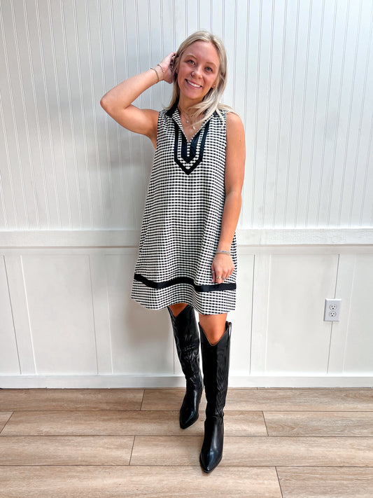 Presley Gingham Sleeveless Midi Dress
