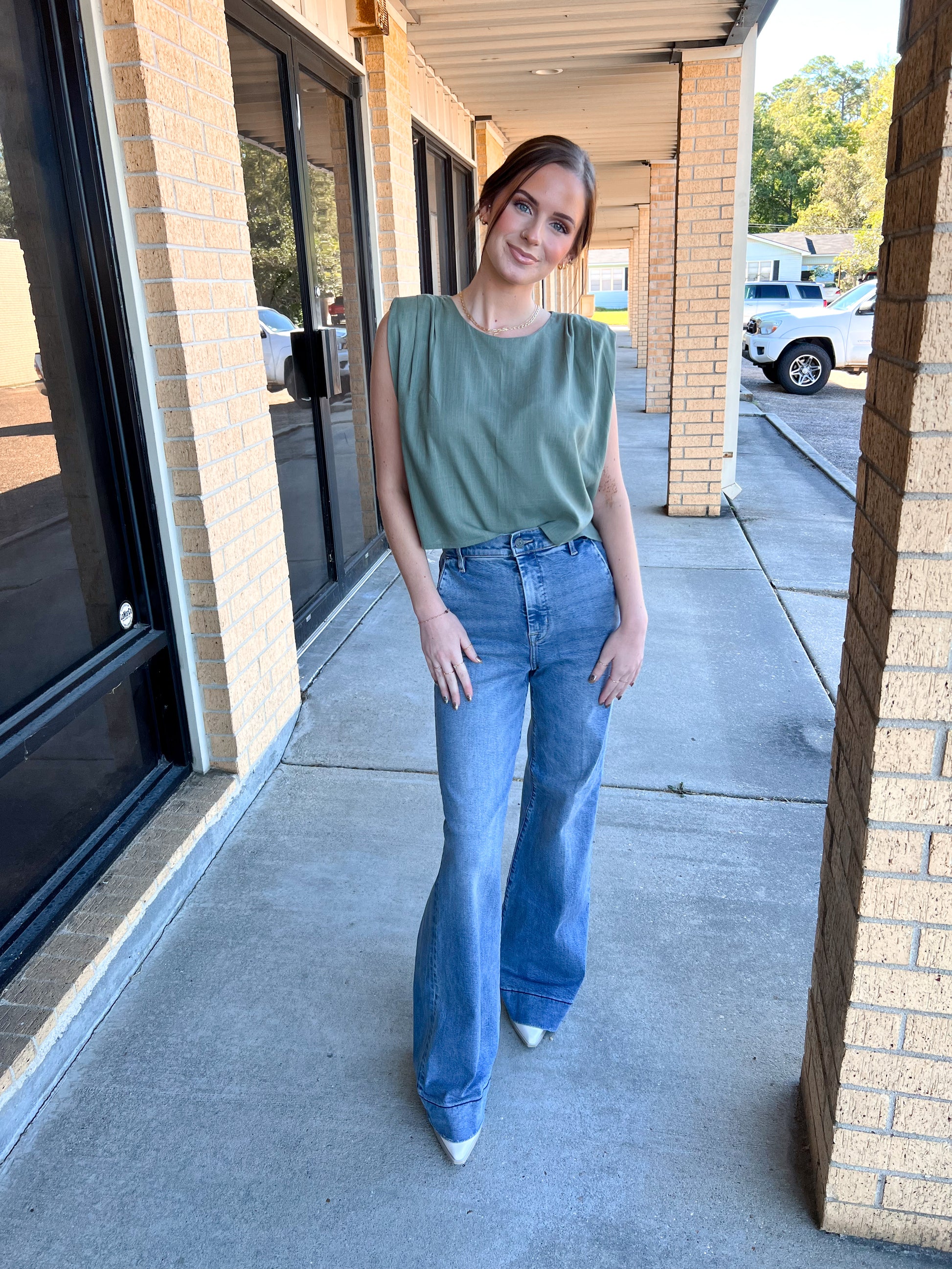 Reese Medium Dark Stretch High Rise Comfort Flare Jeans-Hidden Jeans-Bin b6,bottoms,FD 8/5/25-The Twisted Chandelier