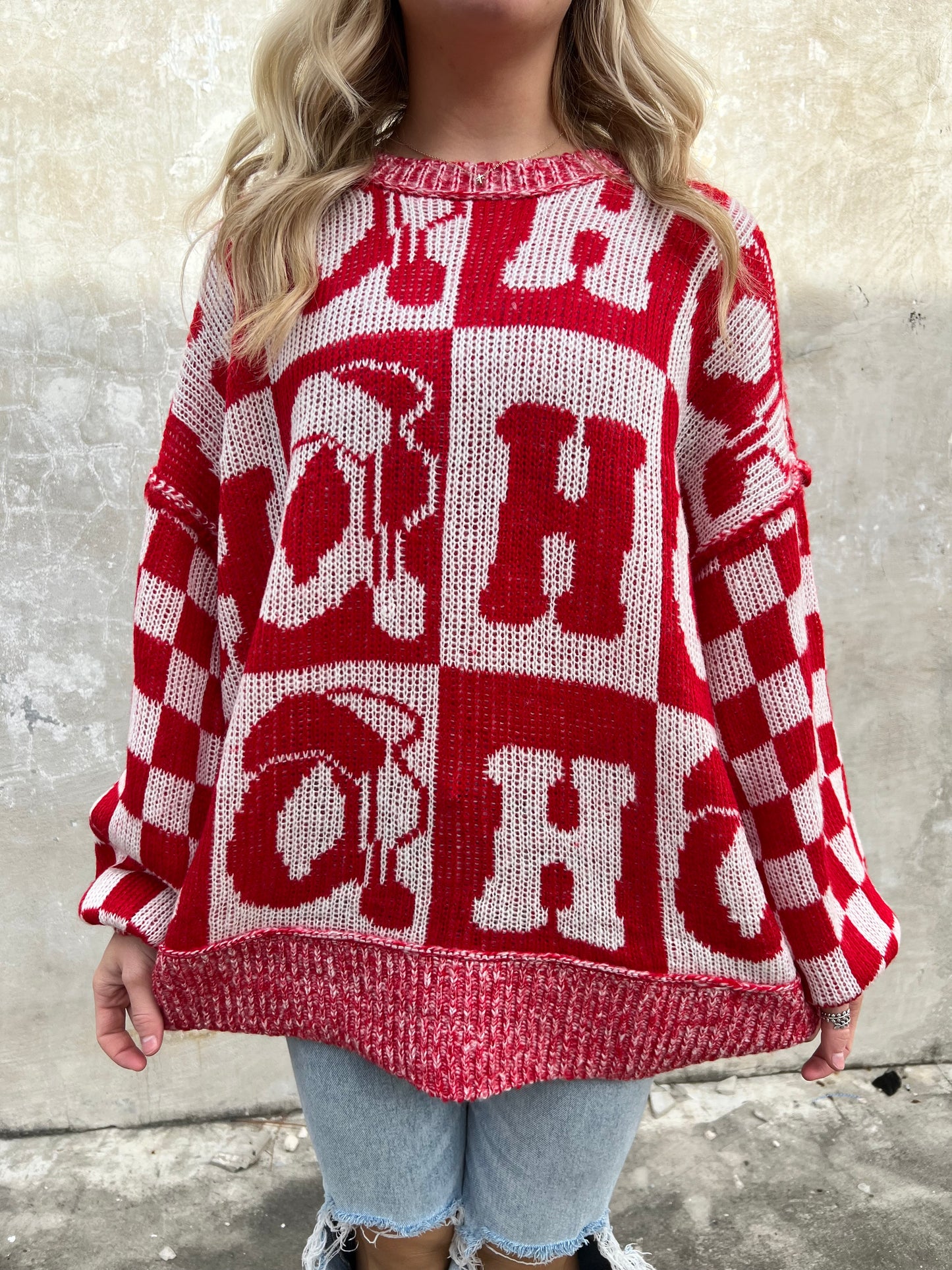 Oversized Sweater With Hohoho-Sweater-Fantastic Fawn-Bin a1,IFKT51707-09-The Twisted Chandelier