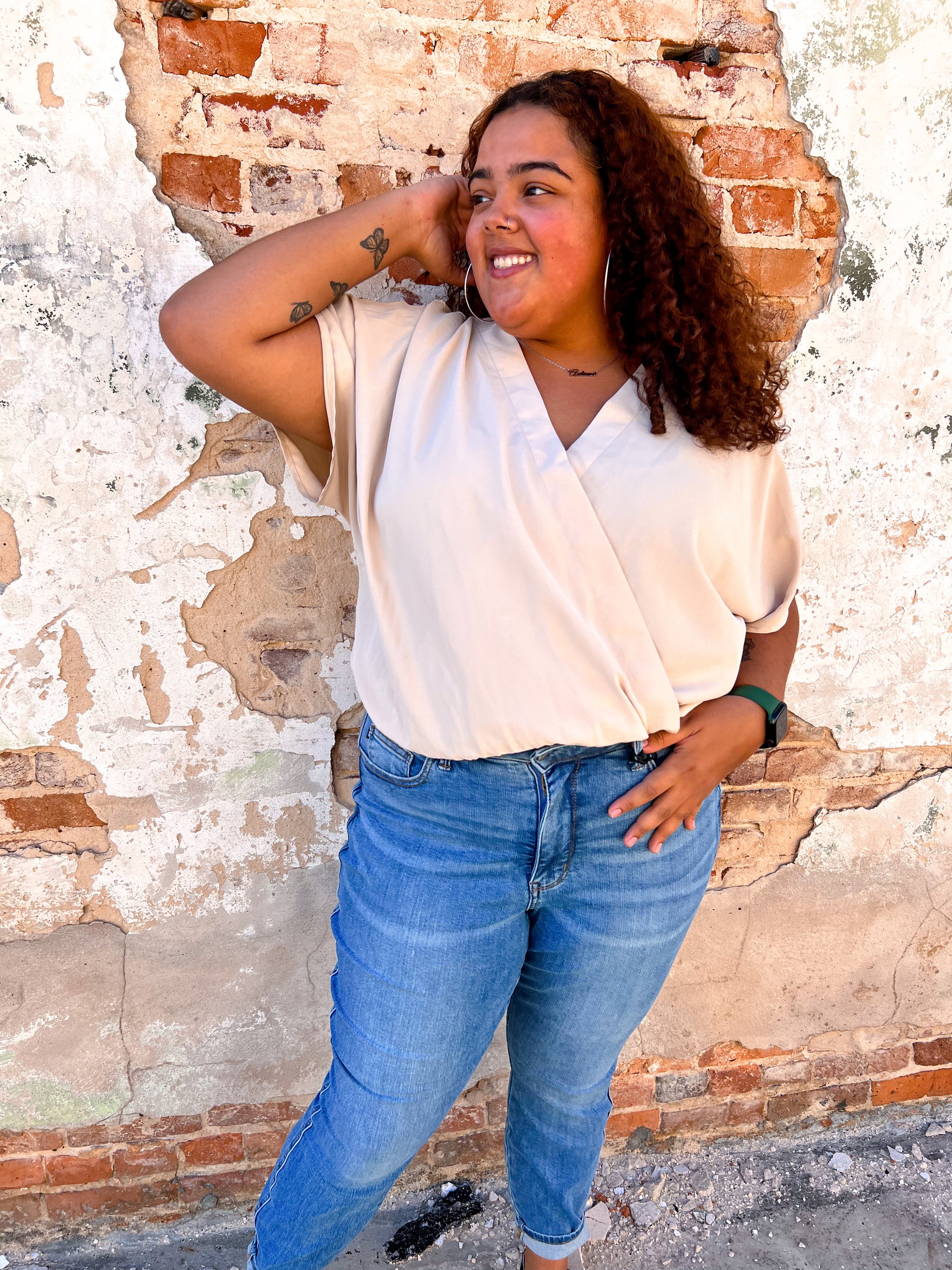 Quinn Lightweight Crinkle Surplice Bodysuit- Plus-Top-Heyson-04/21/25,05/25/24,1st md,BIN A2,FAVES,Max Retail,md 7/30,SH14980,Tops Collection-The Twisted Chandelier