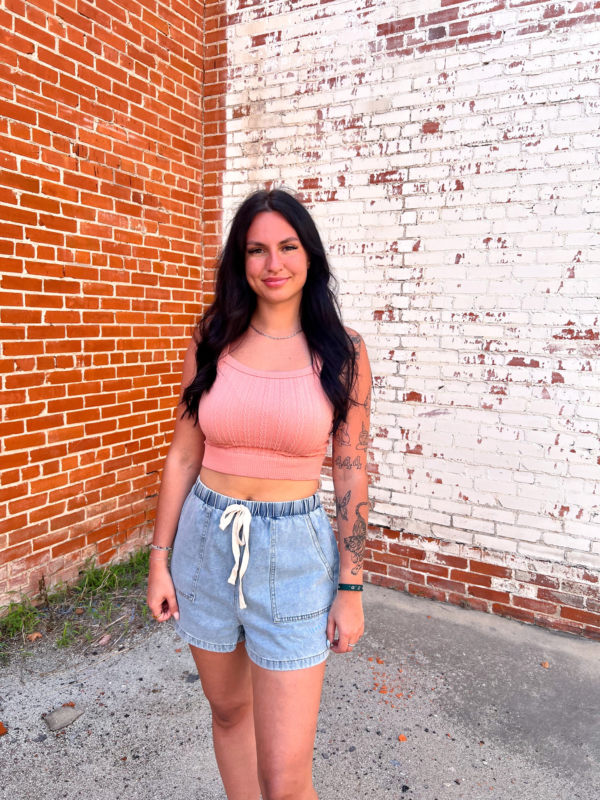 Lana Cable Ribbed Fitted Crop Knit Tank Top-Tank Top-VERY J-BIN A2,FD 06/02/25,NT11608,Tops Collection-The Twisted Chandelier