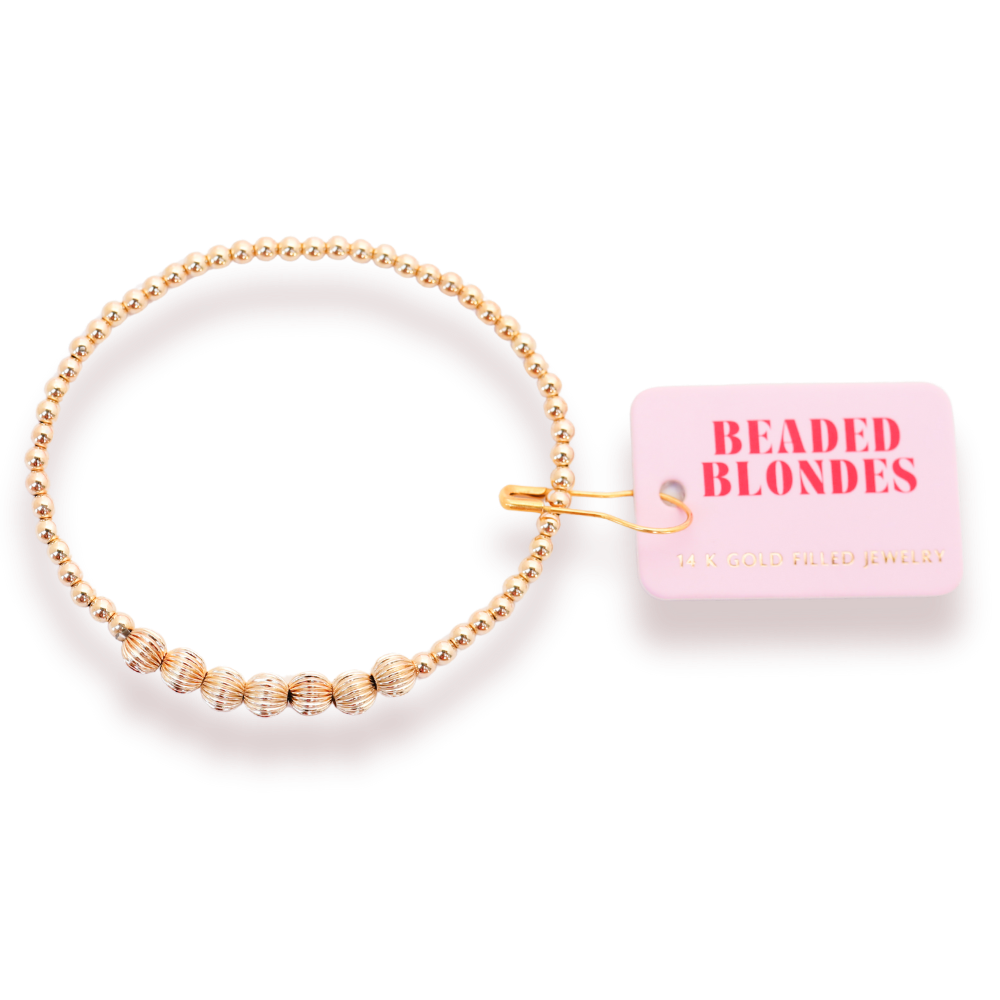 Lucky Fluted Bracelet-Beaded Blondes-The Twisted Chandelier