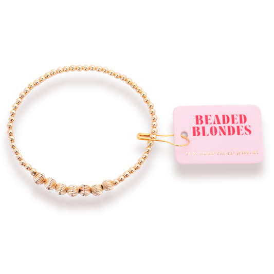 Lucky Fluted Bracelet-Beaded Blondes-The Twisted Chandelier