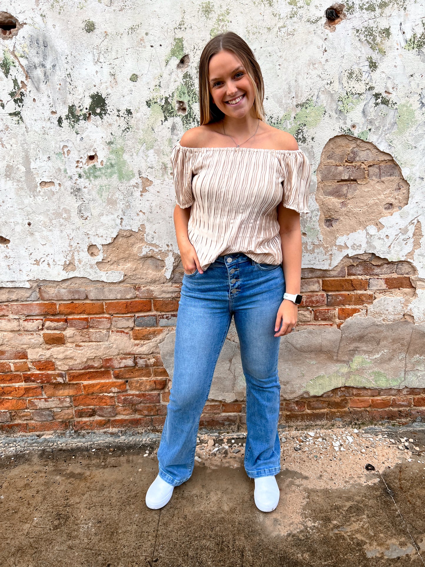 Aubrie Ivory Silk Top-Shirt-Southern Grace Wholesale-9307E,Bin B5,FD 03/05/24,Tops Collection-The Twisted Chandelier