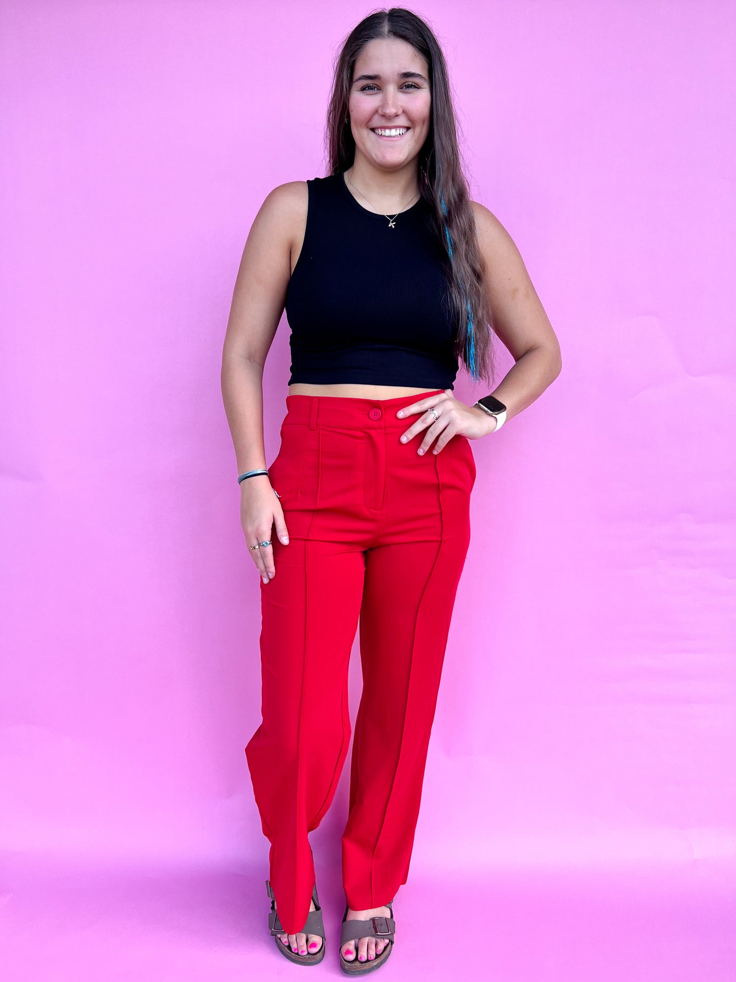 Anna Mid Rise Trouser Straight Leg Pants-Pants-blue b.-03/26/25,12/04/24,1st md,Bin D1,bottoms,CR 07/17/24,OGP 54.95-The Twisted Chandelier