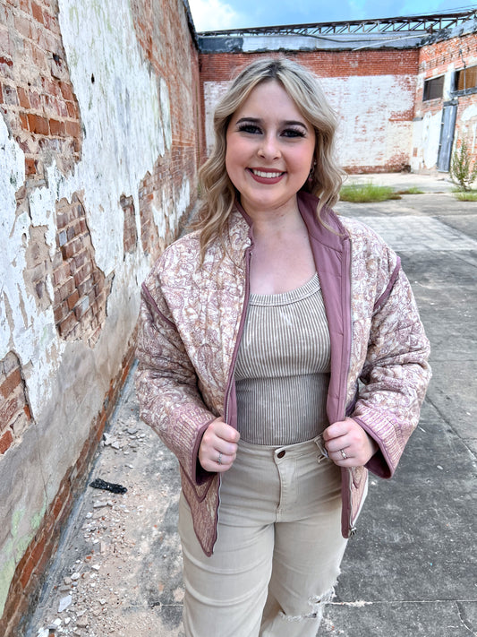 Nadia Vintage Paisley Reversible Quilted Jacket-Jacket-blue b.-33073J-A1,BIN A2,FD 10/22/24,OGP 79.99-The Twisted Chandelier