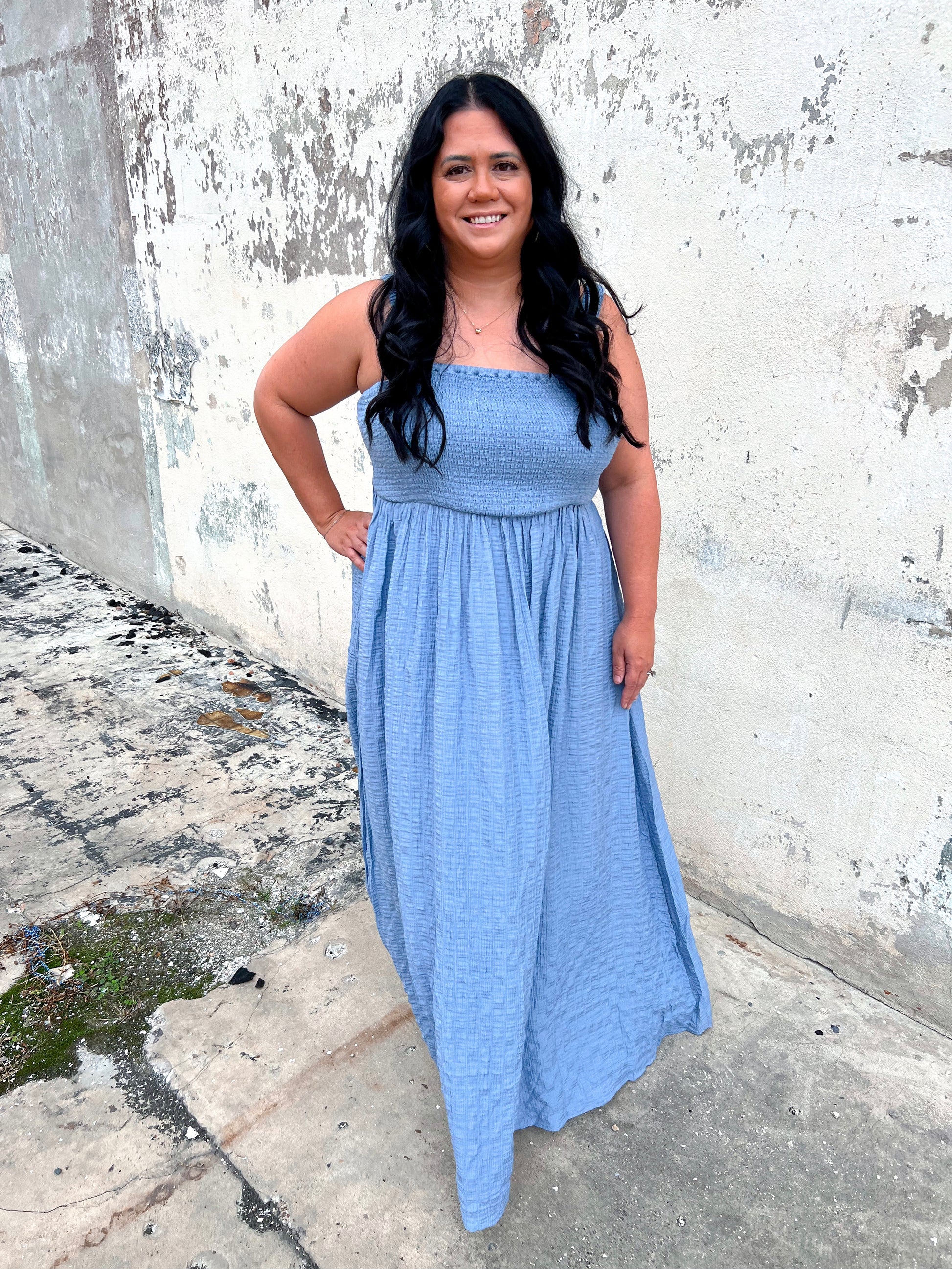 Wrenley Tencel Crinkle Fabric Smocked Top Midi Dress-Dress-Kori America-1st md,Bin B3,DJR,FD 05/15/24,Max Retail,PB10170-The Twisted Chandelier