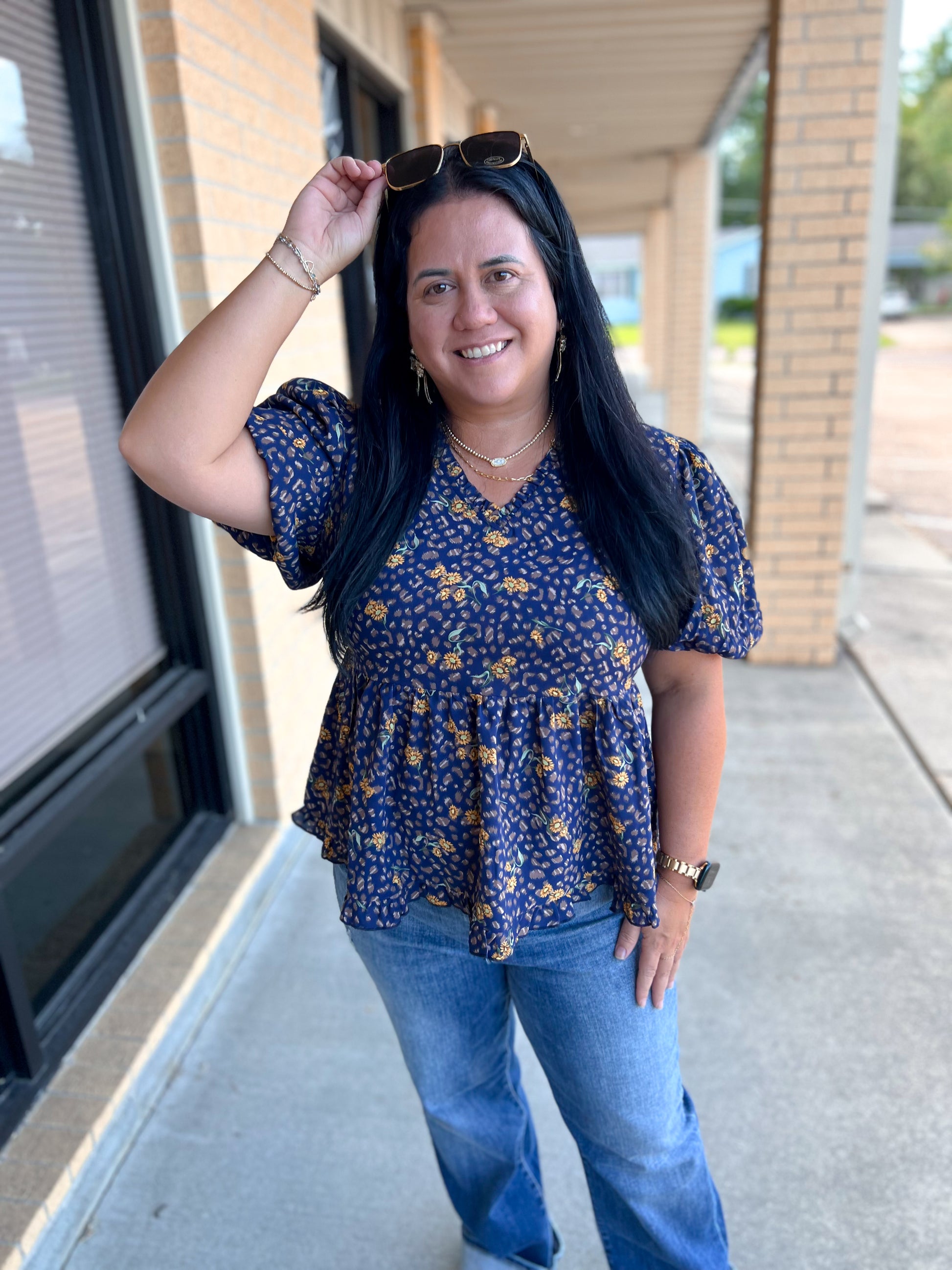 Dixie Leopard Floral Peplum Top-top-jodifl-BIN A5,FD 08/19/25,Tops Collection-The Twisted Chandelier