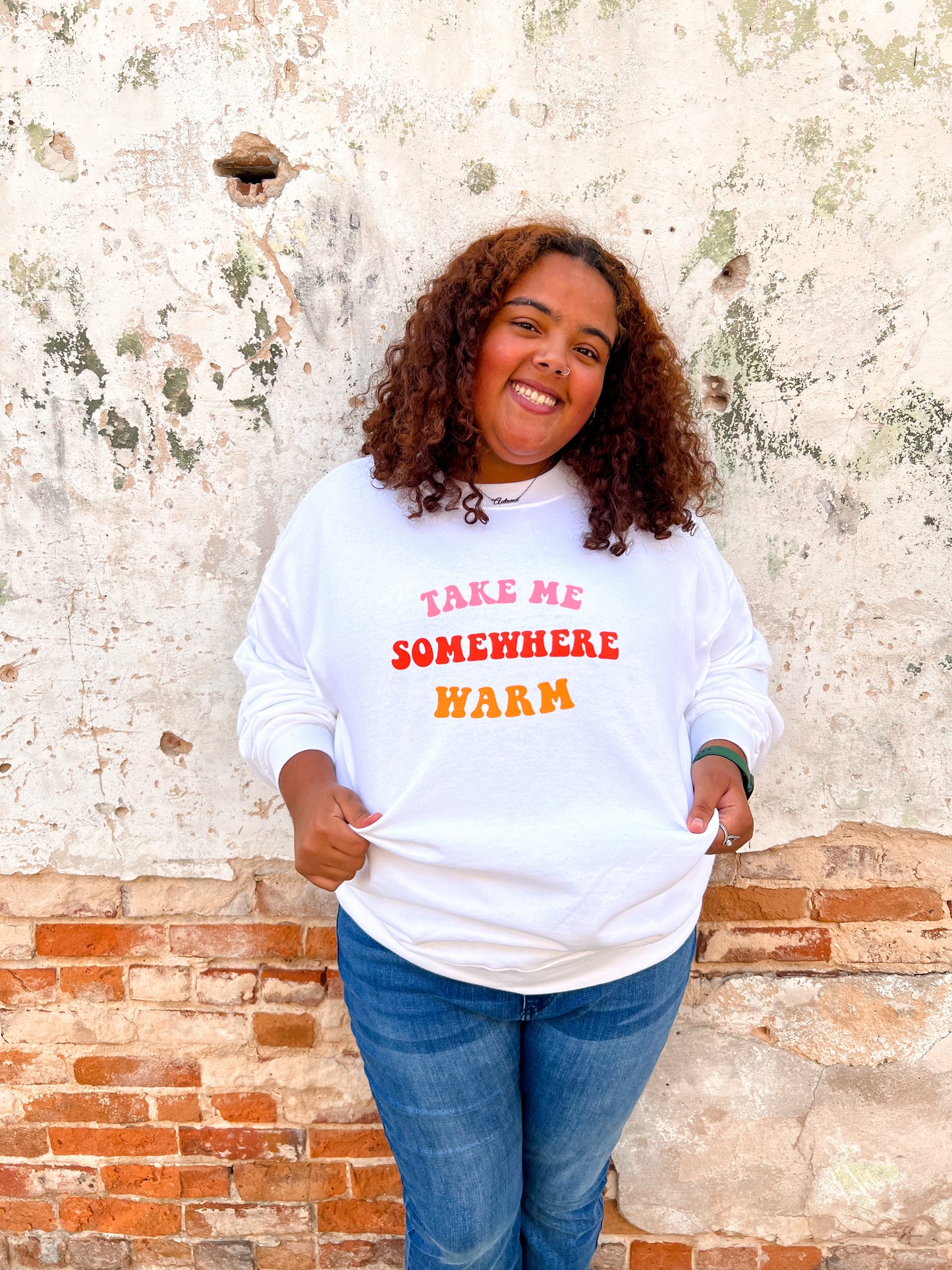 Take Me Somewhere Warm Sweatshirt-Top-friday+saturday-BIN D3,Max Retail,Tops Collection-The Twisted Chandelier