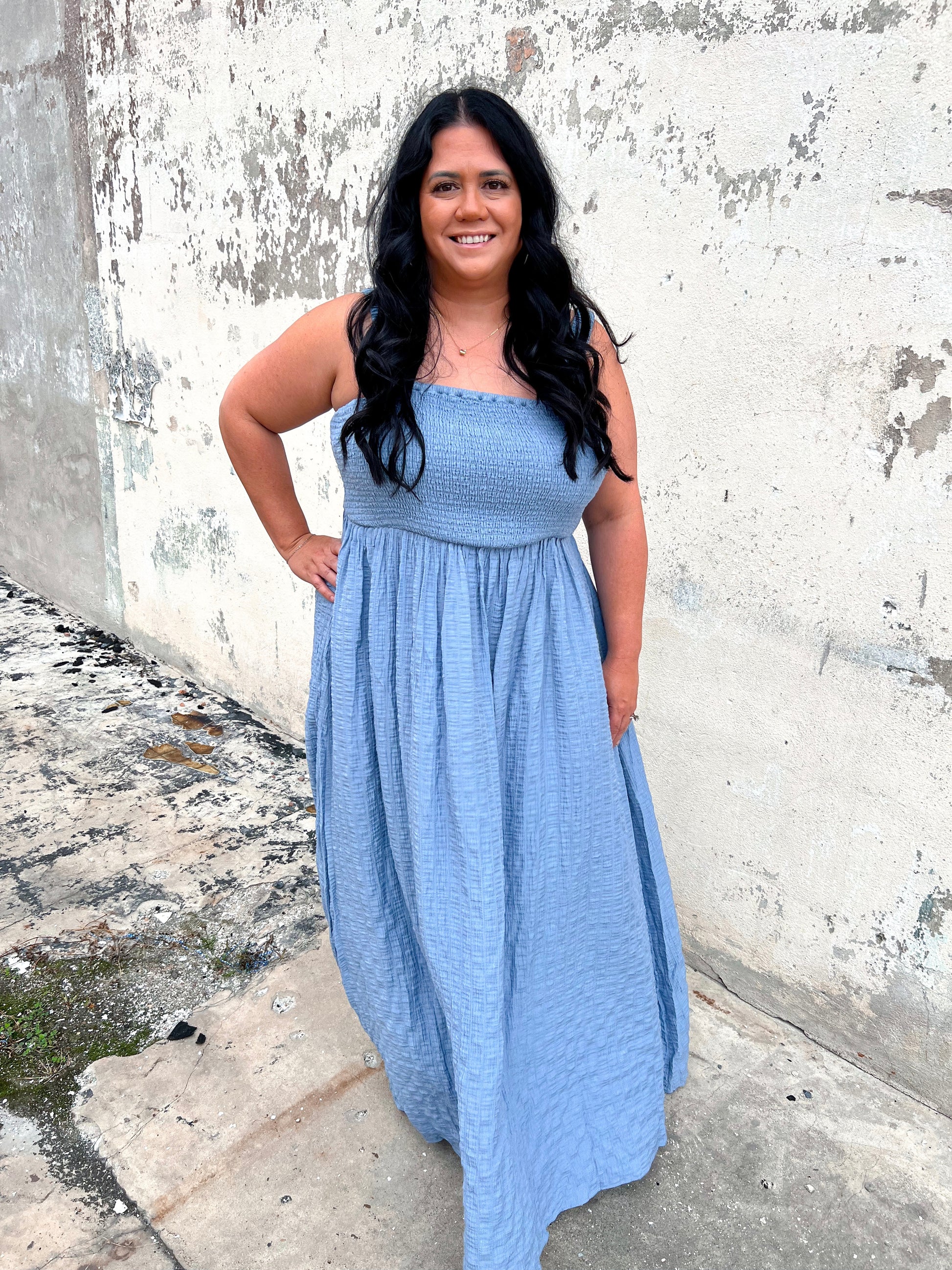 Wrenley Tencel Crinkle Fabric Smocked Top Midi Dress-Dress-Kori America-1st md,Bin B3,DJR,FD 05/15/24,Max Retail,PB10170-The Twisted Chandelier