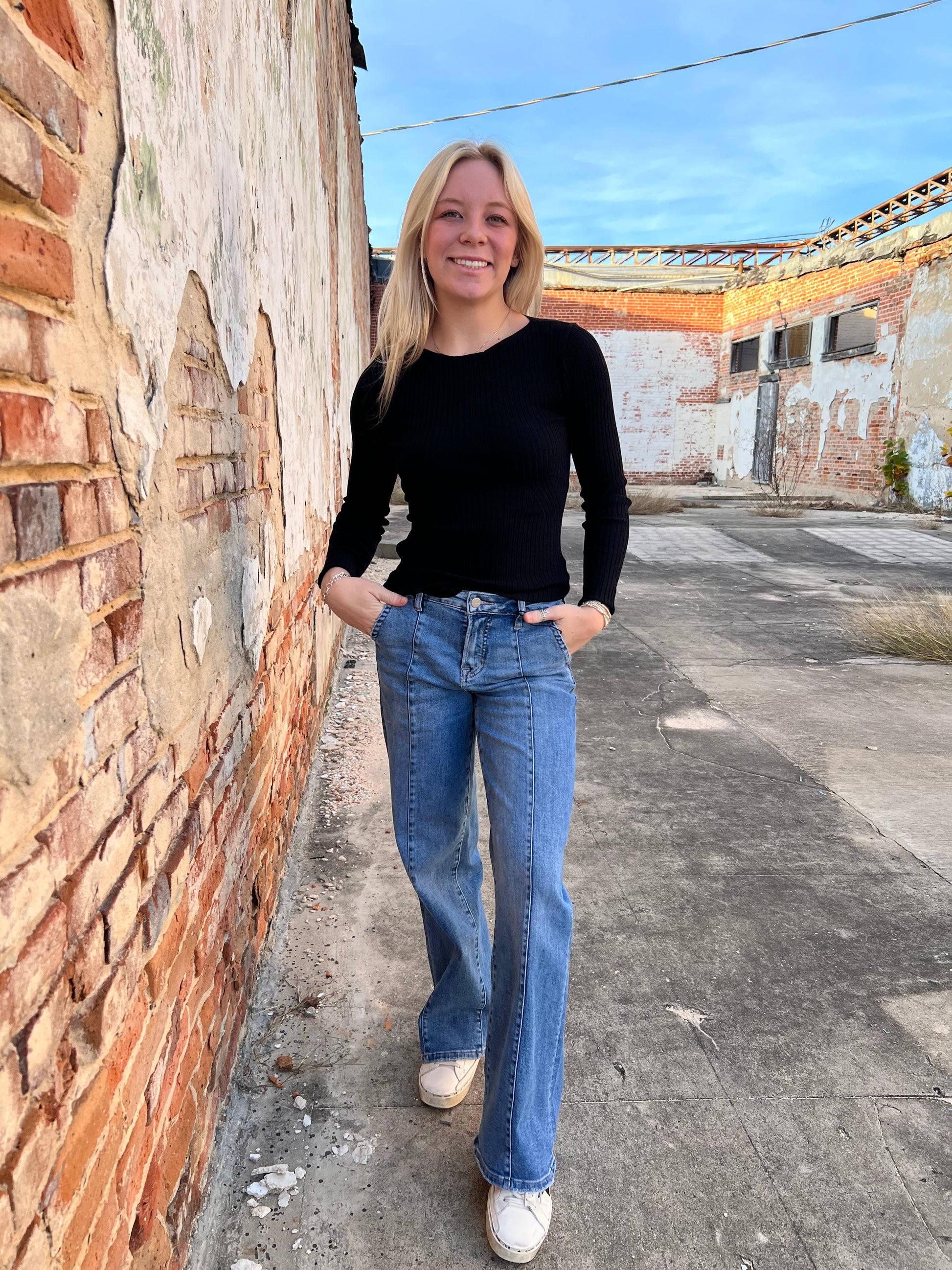 Holly Boat Neck Long Sleeve Knit Top-Sweater-Blu Pepper-FD 12/31/24,The Workshop by Blu Pepper,Tops Collection-The Twisted Chandelier