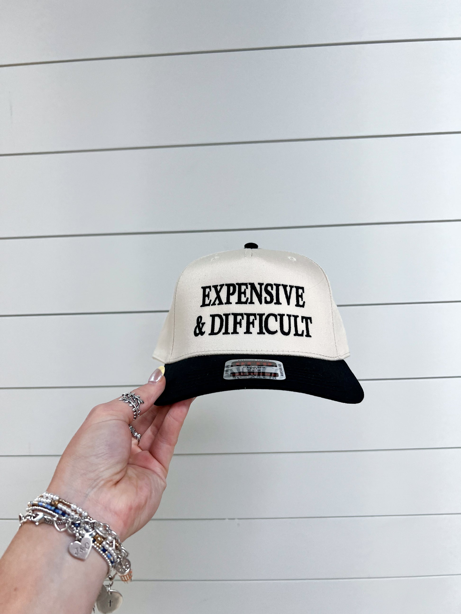 Expensive & Difficult Embroidered Trucker Hat-LC Elizabeth-The Twisted Chandelier