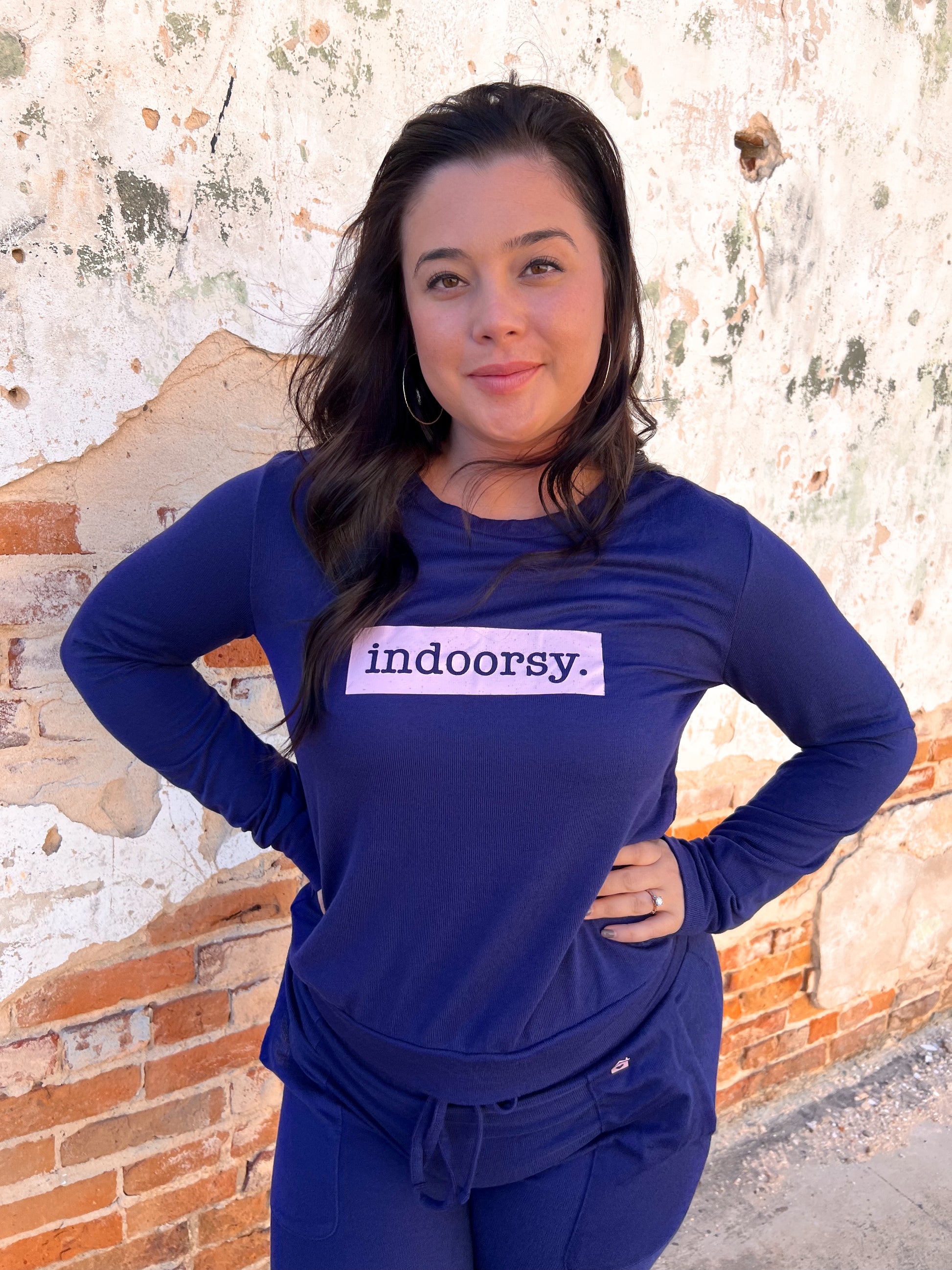 Hello Mello Indoorsy Lounge Sweater-Loungewear-HELLO MELLO-$25 & Under Sale,05/15/24,1st md,BIN D3,JAN2022-The Twisted Chandelier