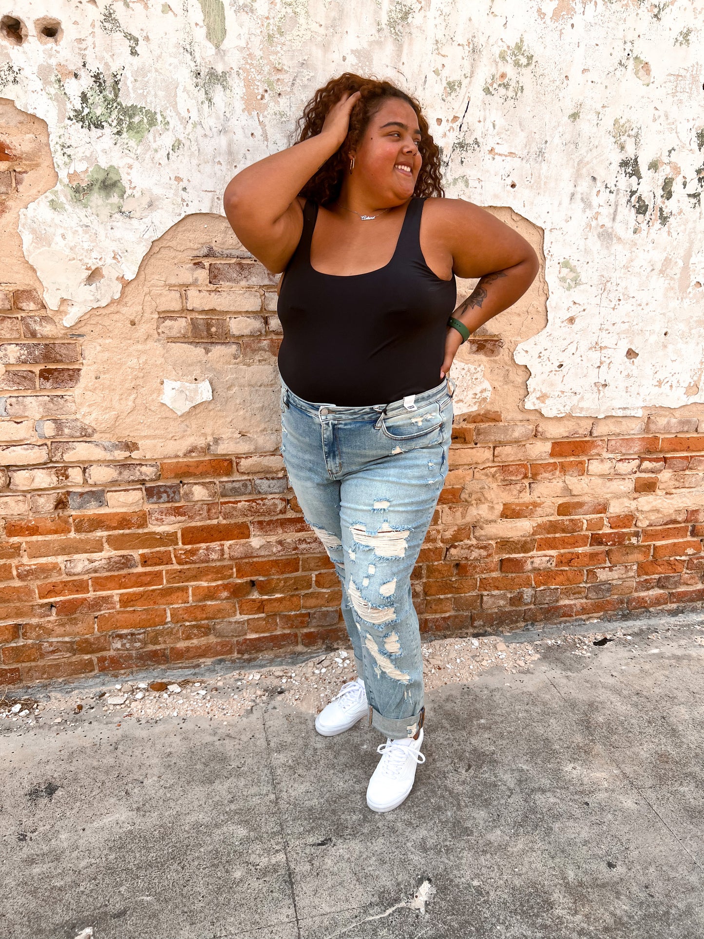Gabriella Square Neck Tank Bodysuit- Plus-Shirt-Kori America-$25 & Under Sale,04/25,05/27/24,1st md,Tops Collection-The Twisted Chandelier