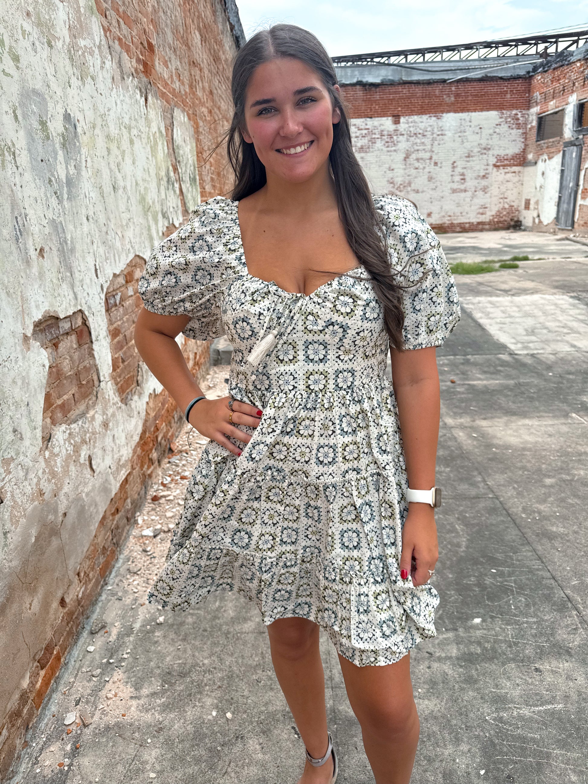 Jackie Square Printed Short Cuff Sleeve Square Neck Dress-Dress-Davi & Dani-08/18/24,1st md,BIN D3,dd30859,DJR,FD 06/18/24,OGP 69.99-The Twisted Chandelier